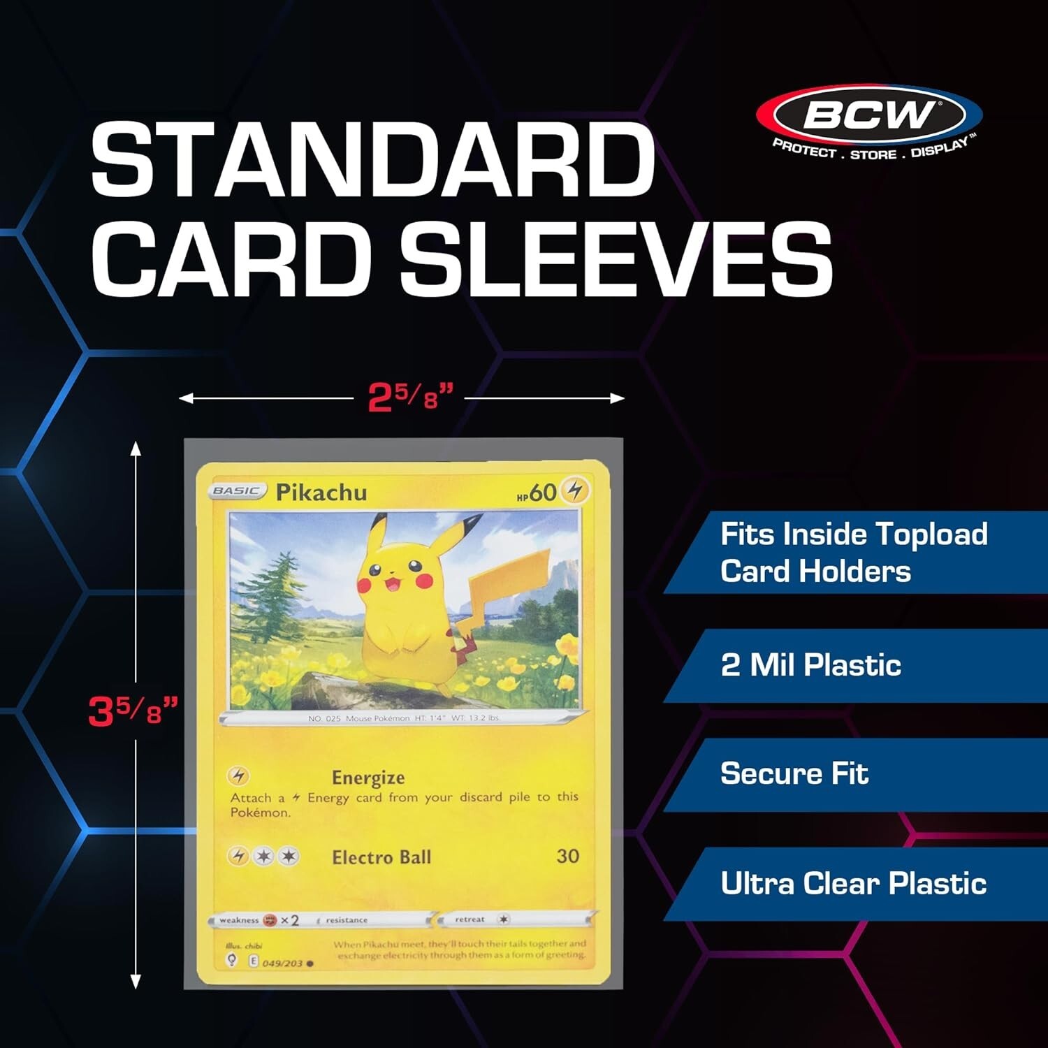 100 BCW Standard Loose Soft Penny Card Sleeves Sports Gaming FREE SHIPPING