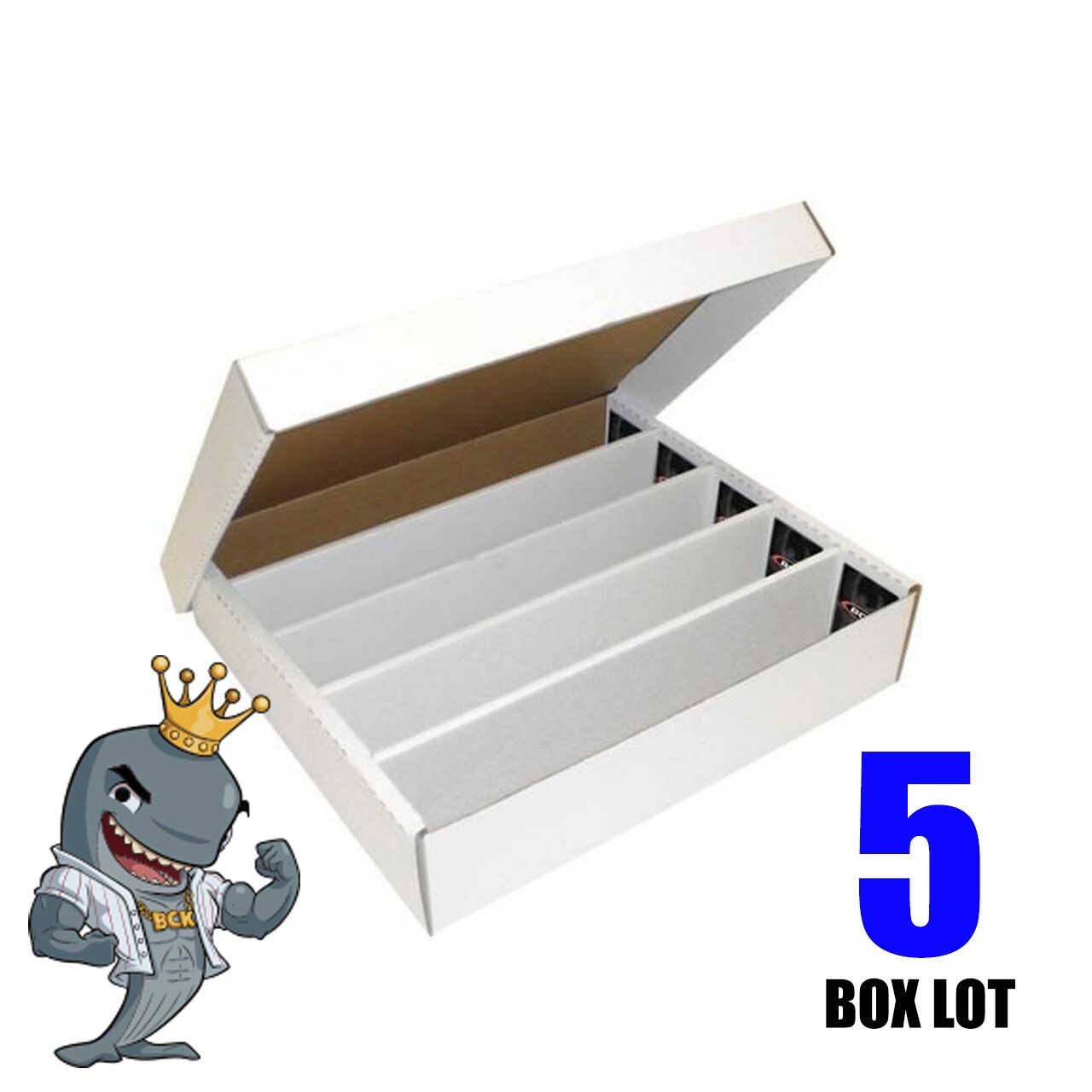 5x BCW 5000ct 5-row Storage Box with LID (5ct Lot) – $13.48/Box FREE SHIP