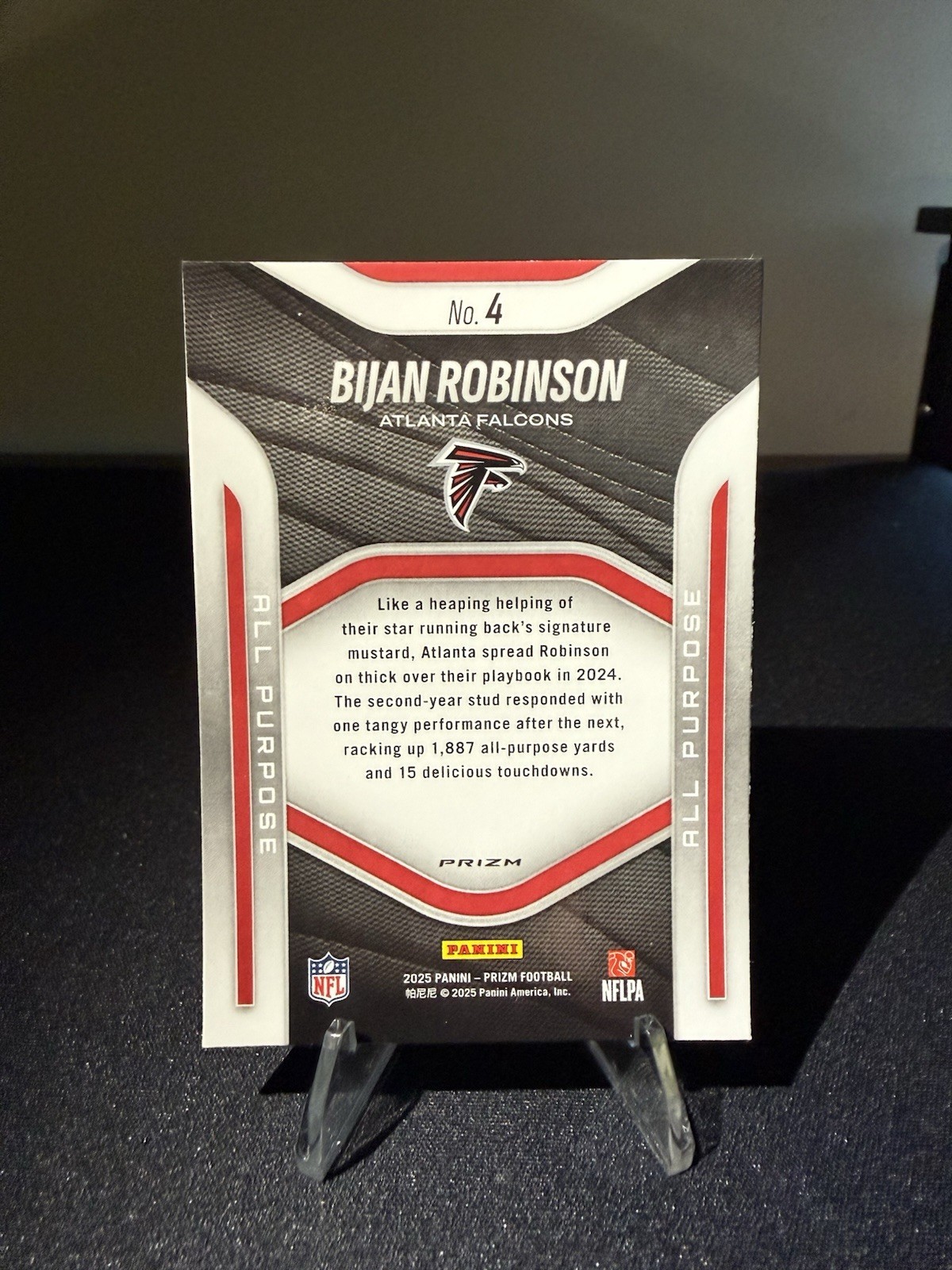 2025 Panini Prizm All Purpose No Huddle Bijan Robinson Atlanta Falcons #4