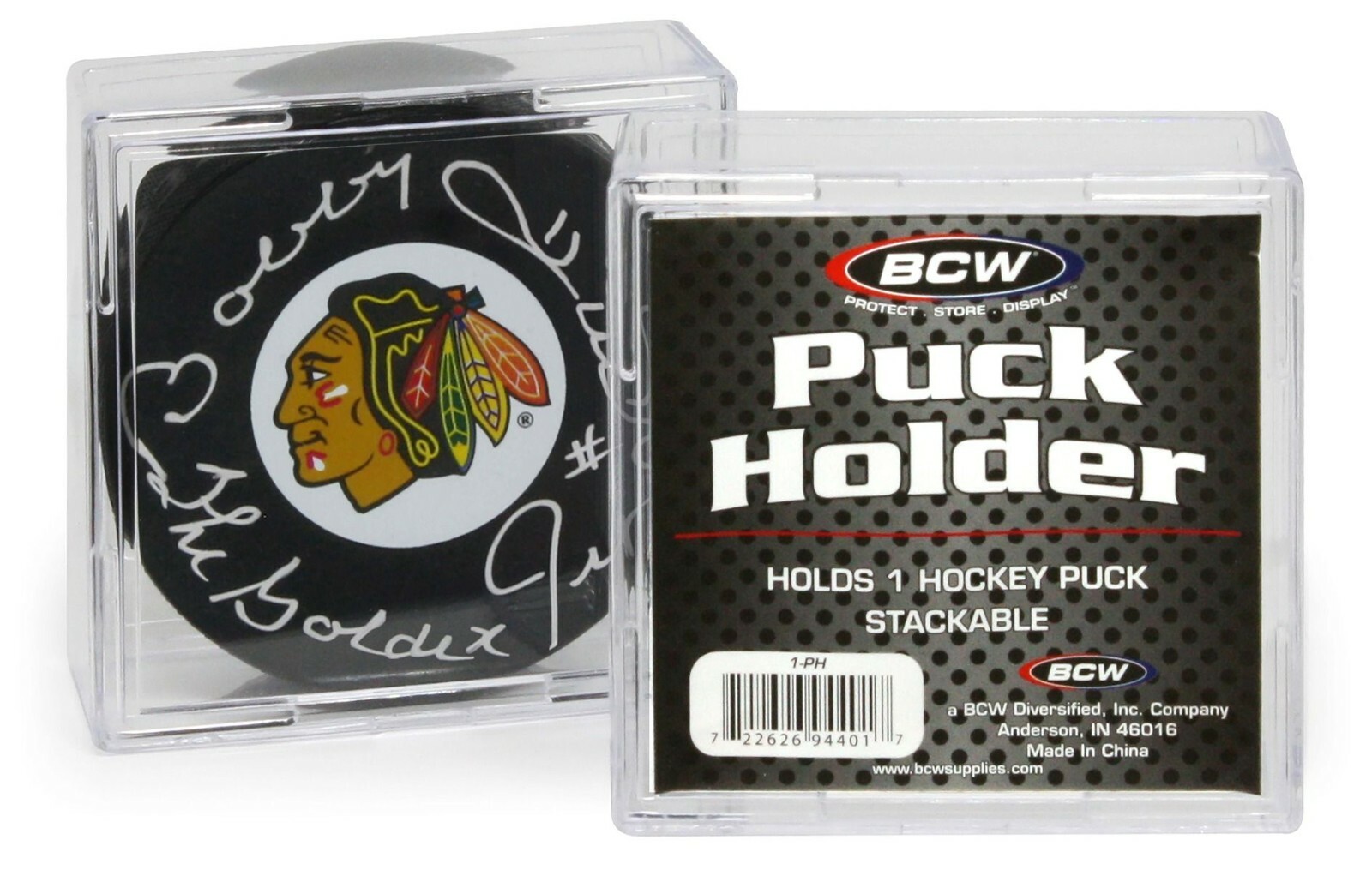 (12 – 1 Dozen) BCW Square Hockey Puck Holder Cube Case Stackable Regulation Size