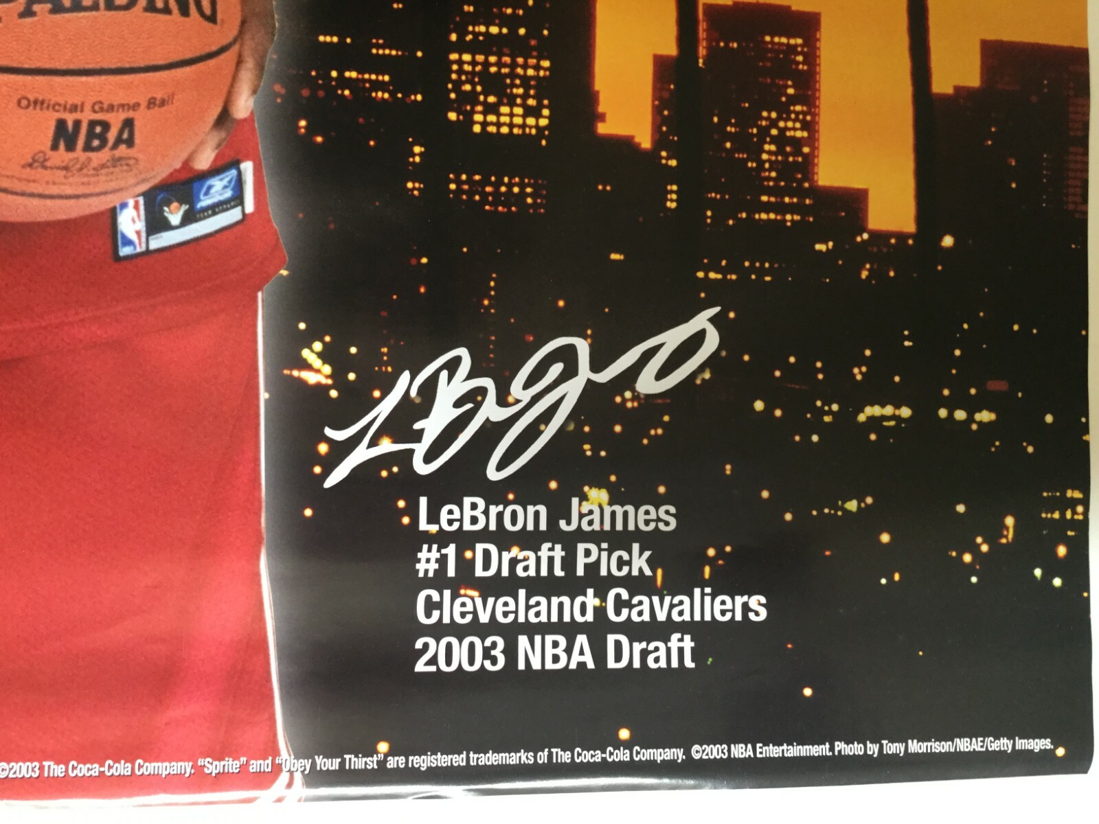 LeBron James #1 Draft Pick “Sprite Obey Your Thirst” Poster – 26″ x 19″ – RARE