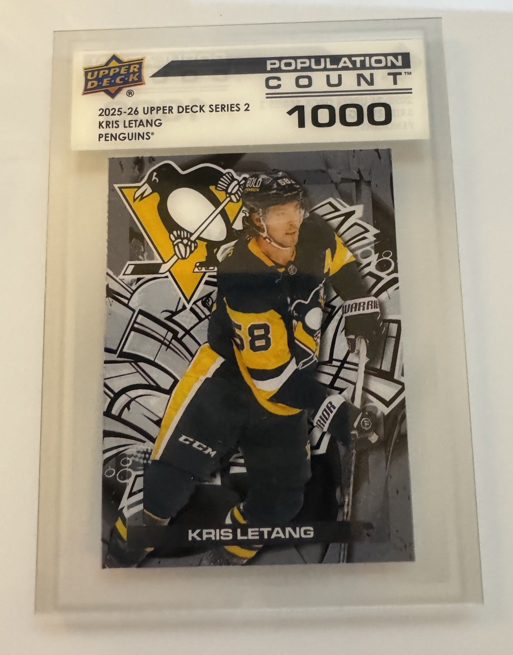 2025-26 Upper Deck Series 2 Population Count 1000 Kris Letang #PC-42 Penguins