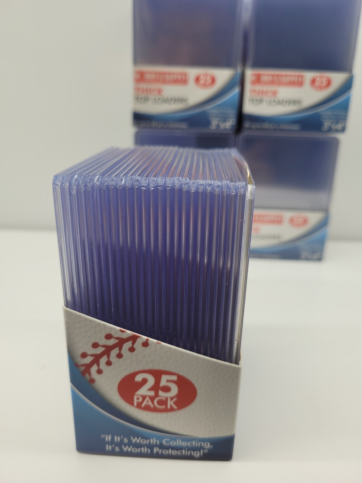 100 Top Loader 60 point Tick Card 3×4 inch Toploaders + 200 Soft Sleeves
