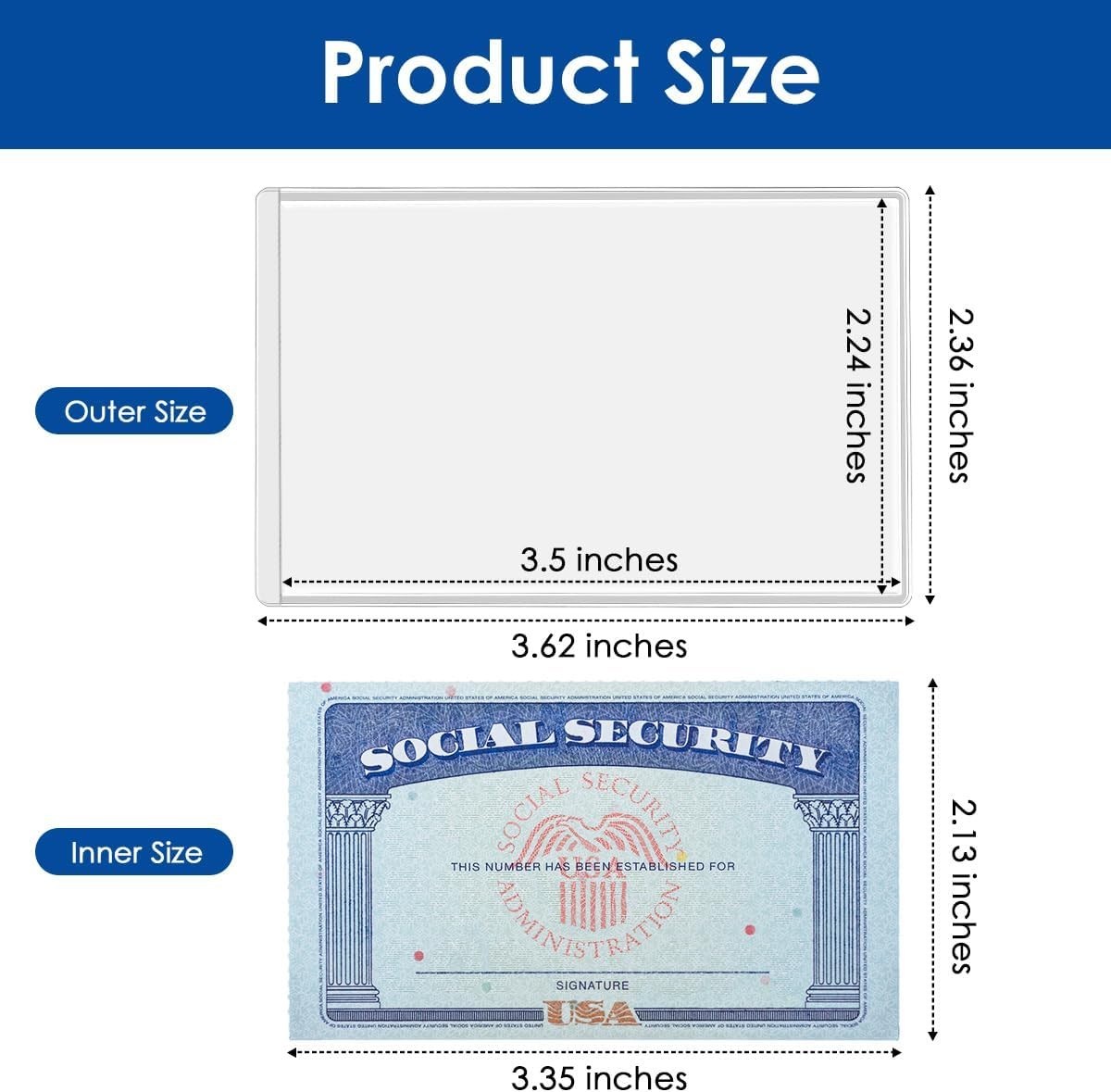 Crystal Clear 12 Mil Medicare Card Protector Sleeves – 6 Pack for IDs & More