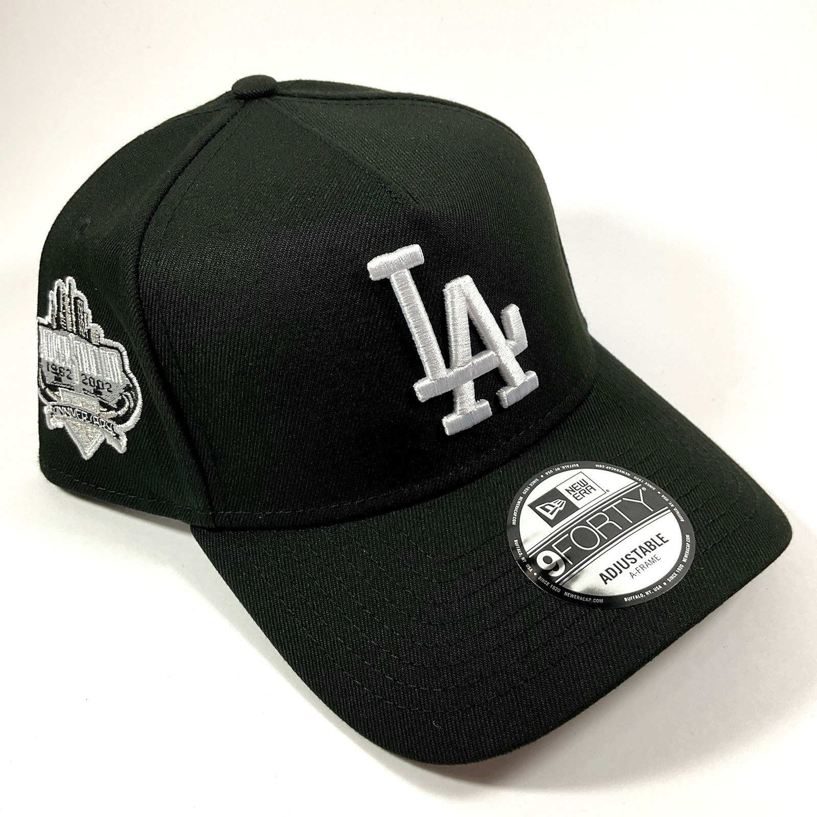 New Era LA Dodgers Exclusive Black White 9FORTY A-Frame Snapback Hat Cap