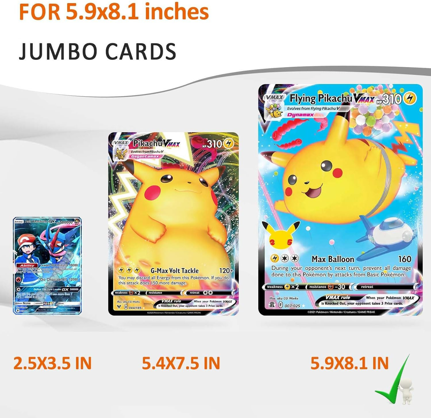 Jumbo-Card-Sleeves 4 Mil 5.9X8.1 Extra-Thick Big Card Protector Sleeves Jumbo Ca