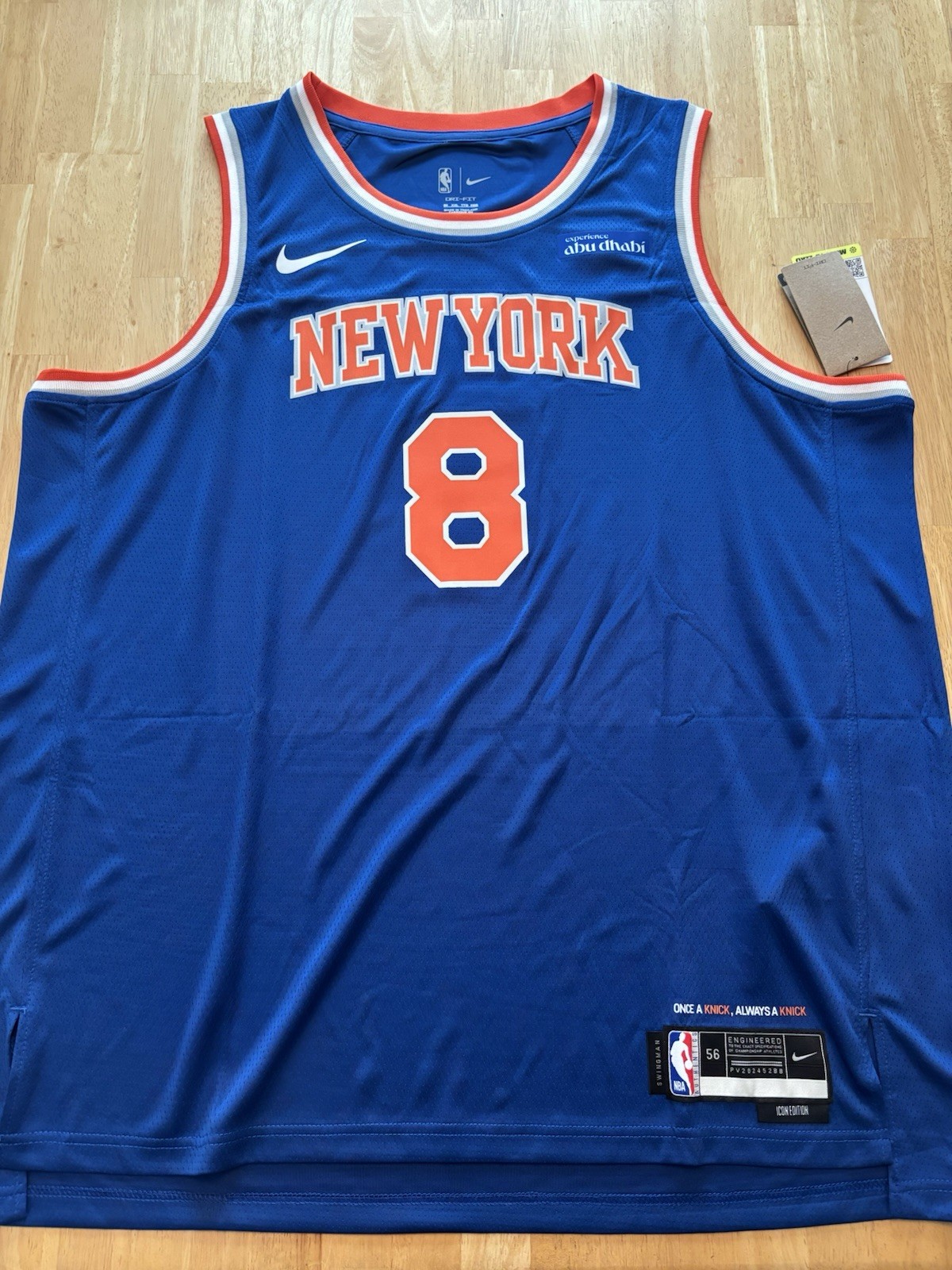 OG Anunoby New York Knicks 2026 Finals Blue Home Jersey Size XL