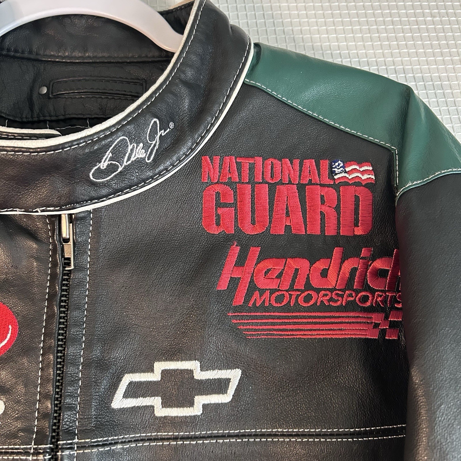 Wilsons Leather NASCAR Dale Earnhardt Jr. #88 Jacket Black/Green-Medium
