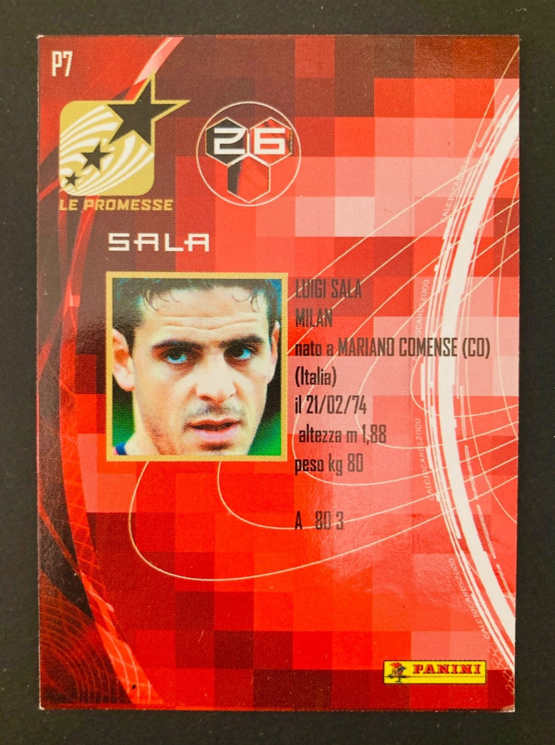 1999-00 Panini Calcio cards 2000 Promesse #P7 Sala AC Milan foil card