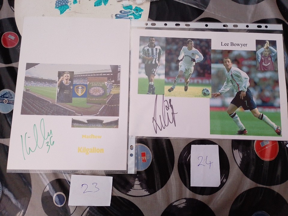 Signed Leeds United Pictures Ex Players £6 Each
