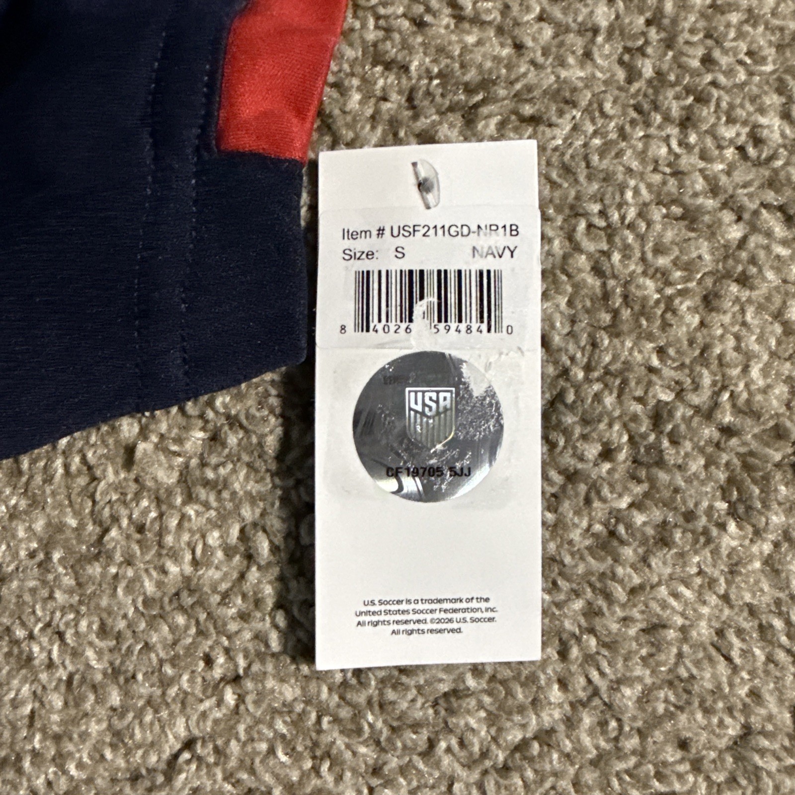 NEW! United States Soccer Navy Red Gradient Jersey – Men’s Small