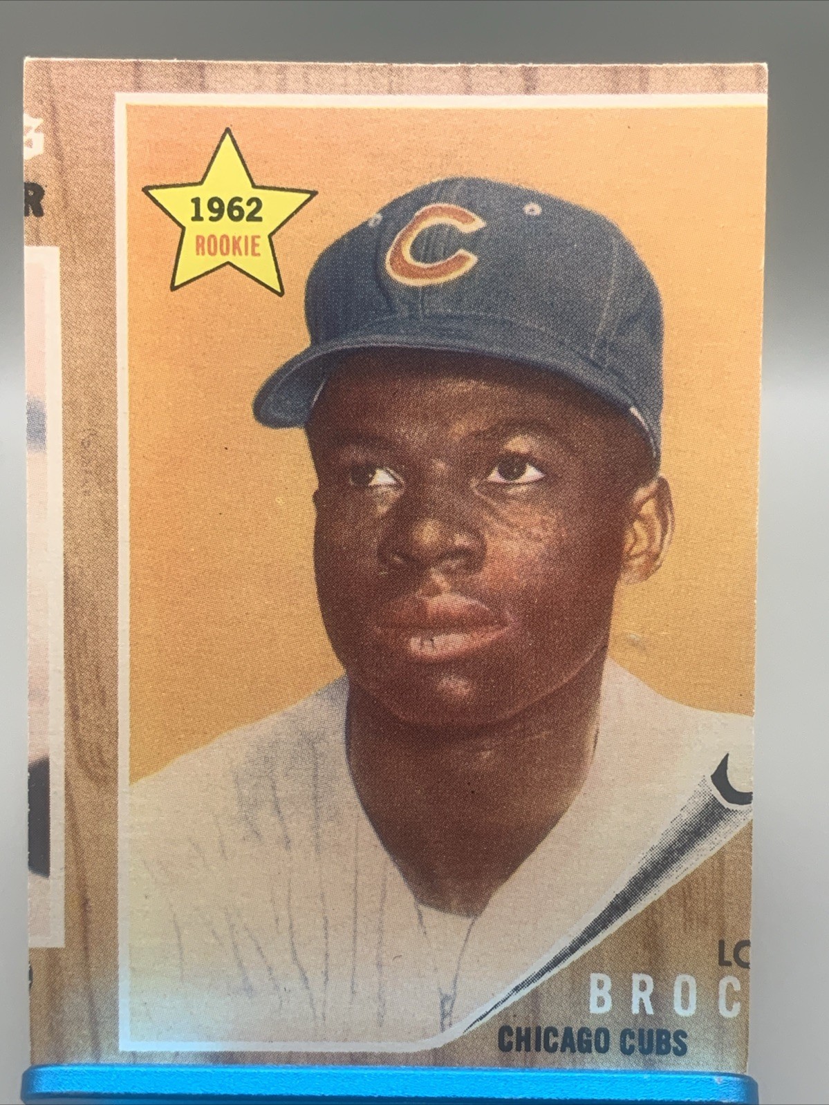 1962 Topps Lou Brock #387 Rookie Cubs Miscut No Creases Tiny Corner Touch Sharp!