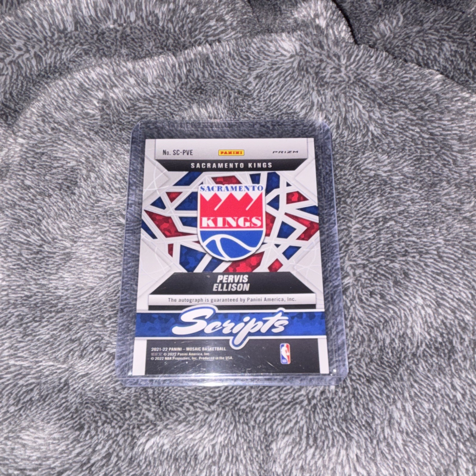 Panini Mosaic 2021-22 Pervis Ellison Sacramento Kings Scripts Auto #SC-PVE