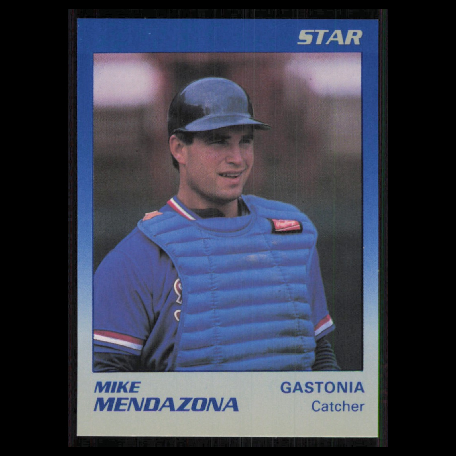 Mike Mendazona #15 1989 Star Minor Leauge Gastonia Rangers Baseball Card MLB NM
