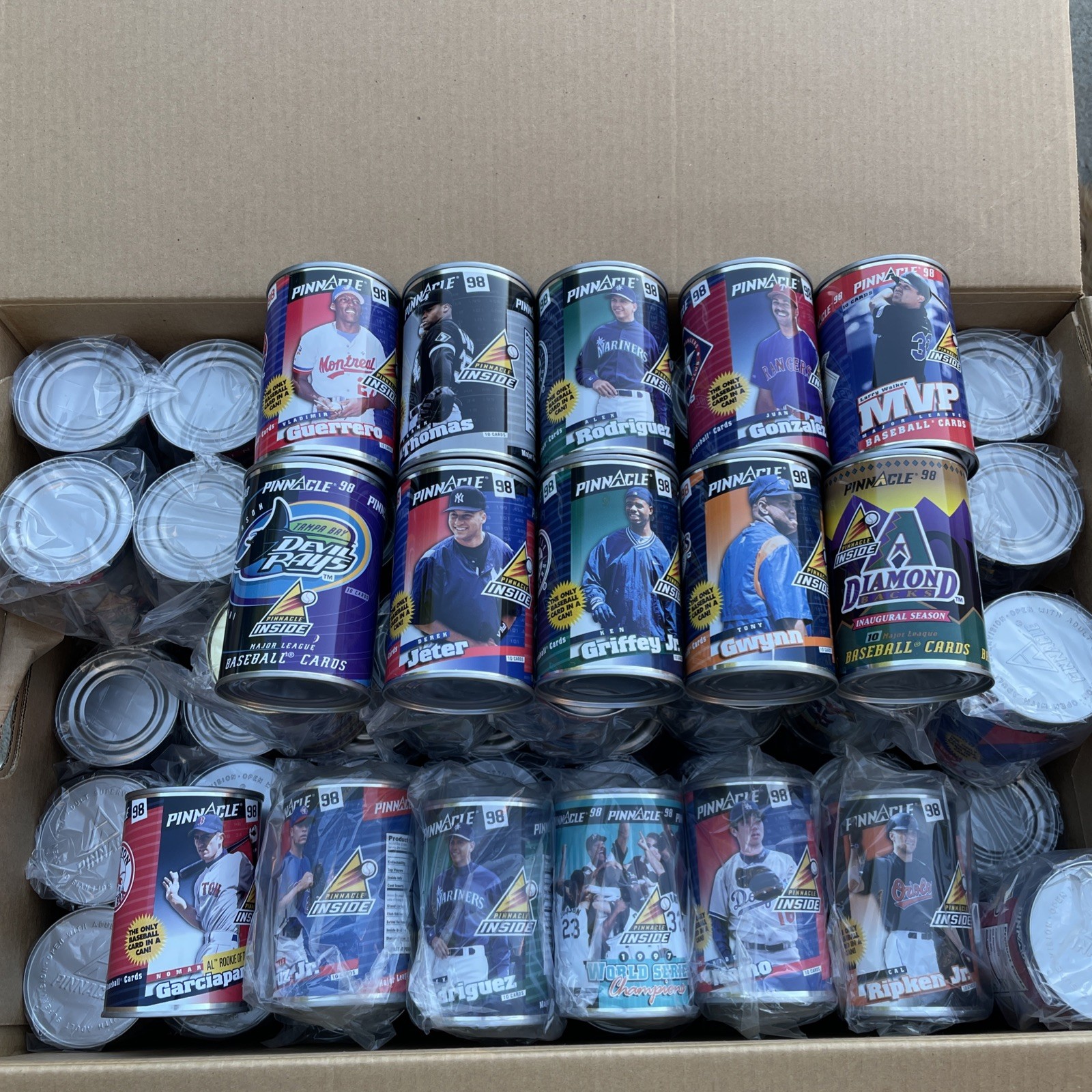 10x – 1998 Pinnacle Inside Baseball Tin Cans Factory Sealed Pack LOT of 10