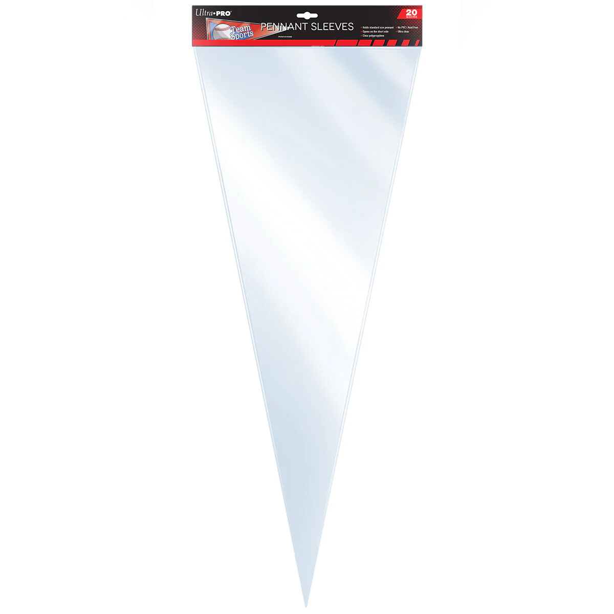 (20-Pack) Ultra Pro 12″ x 30″ Poly Pennant Sleeves – Fits Full Size Pennants