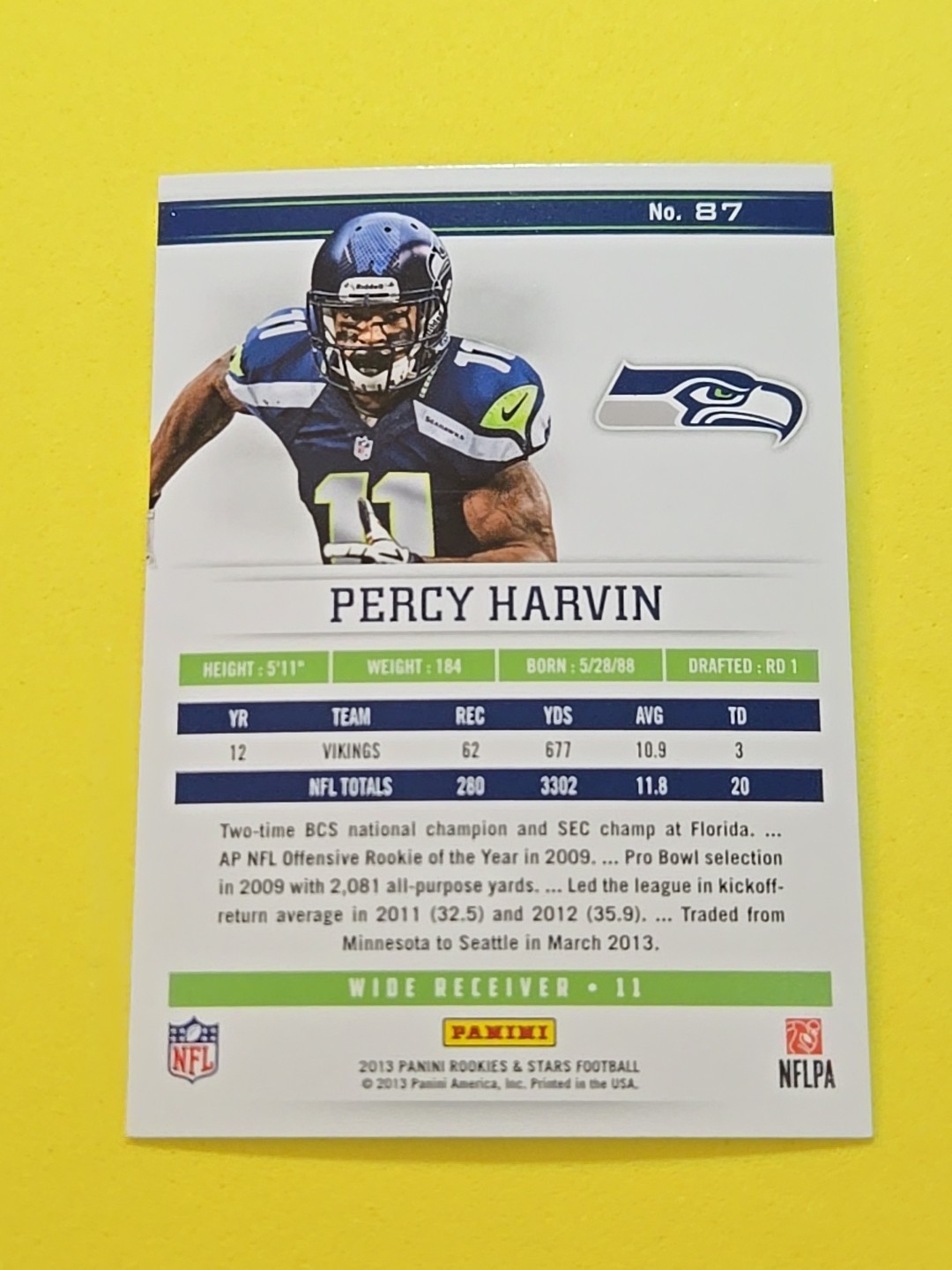 2013 Percy Harvin Panini Rookies & Stars #87