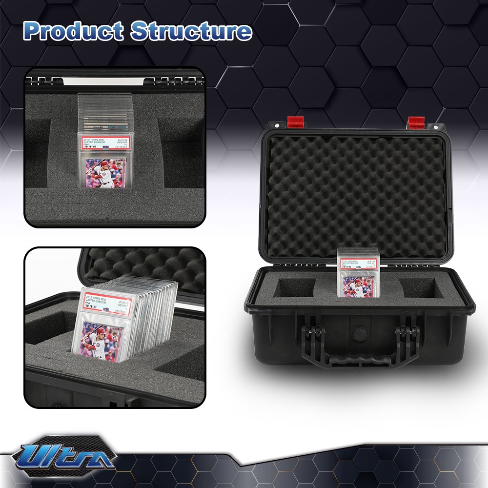 50CT/150CT Weatherproof Graded Card Storage Box Case Slab Holder & Protector New