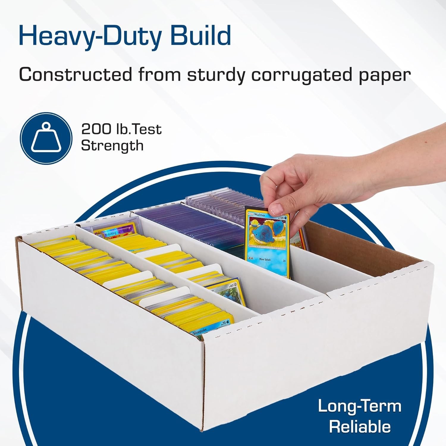 3ct Trading Card Storage Box – 3200+ Card Monster Box, Durable White