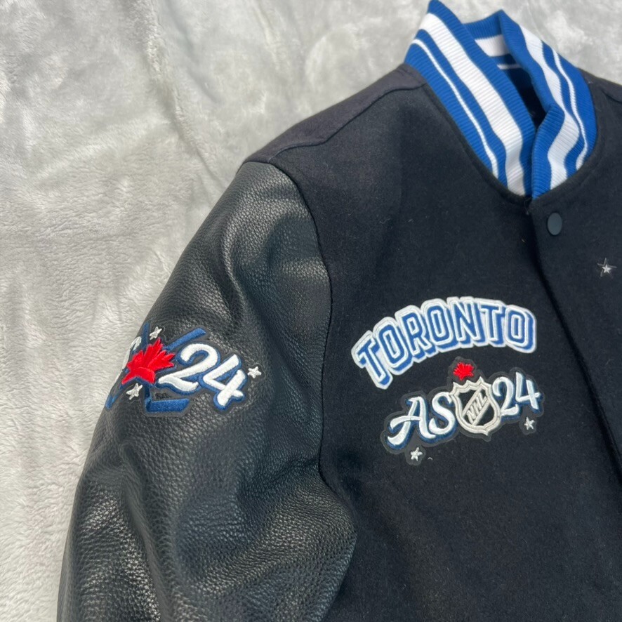 NHL All Star Game Pro Standard Jacket Mens Size M Multicolor Ribbed Wool Varsity