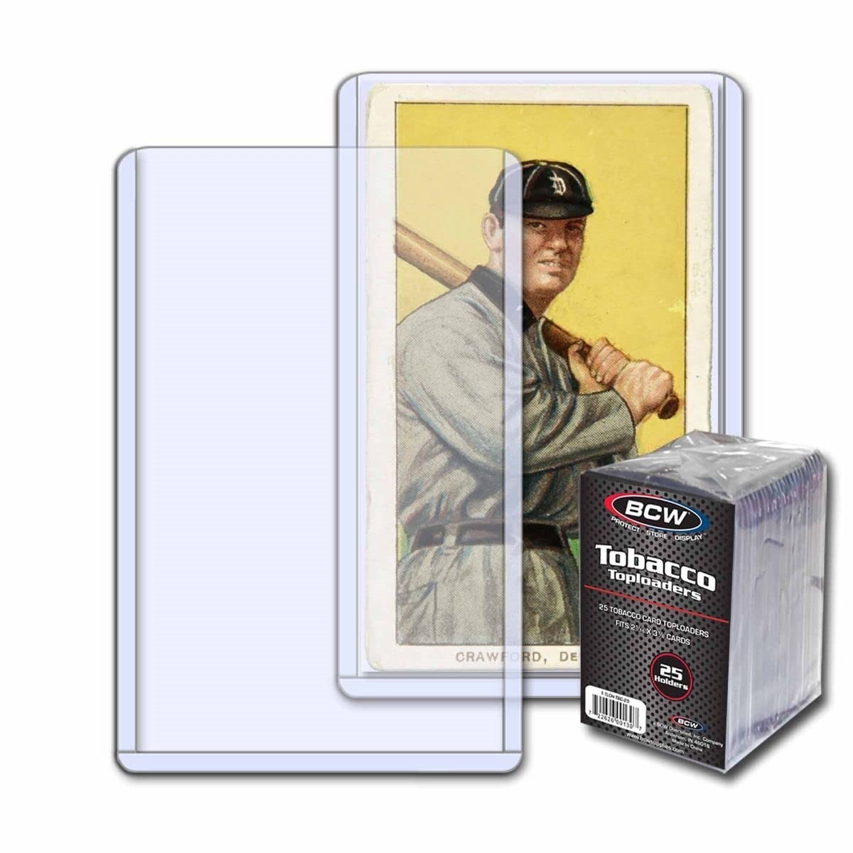 250 BCW Tobacco Card Topload Holders 2×3 For Topps T205 Clear PVC Card Protector