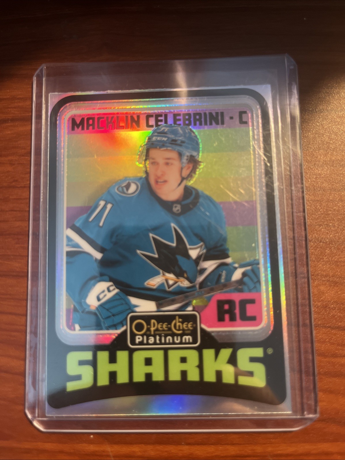 2024-25 O-Pee-Chee Platinum – Retro Rookies Macklin Celebrini #R91 Rainbow (RC)
