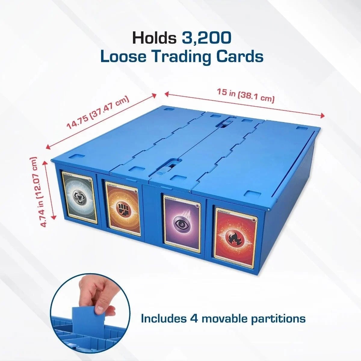 Collectible Card Bin Hold Trading Gaming Toploaders Magnetic / Deck 3200 BCW Box