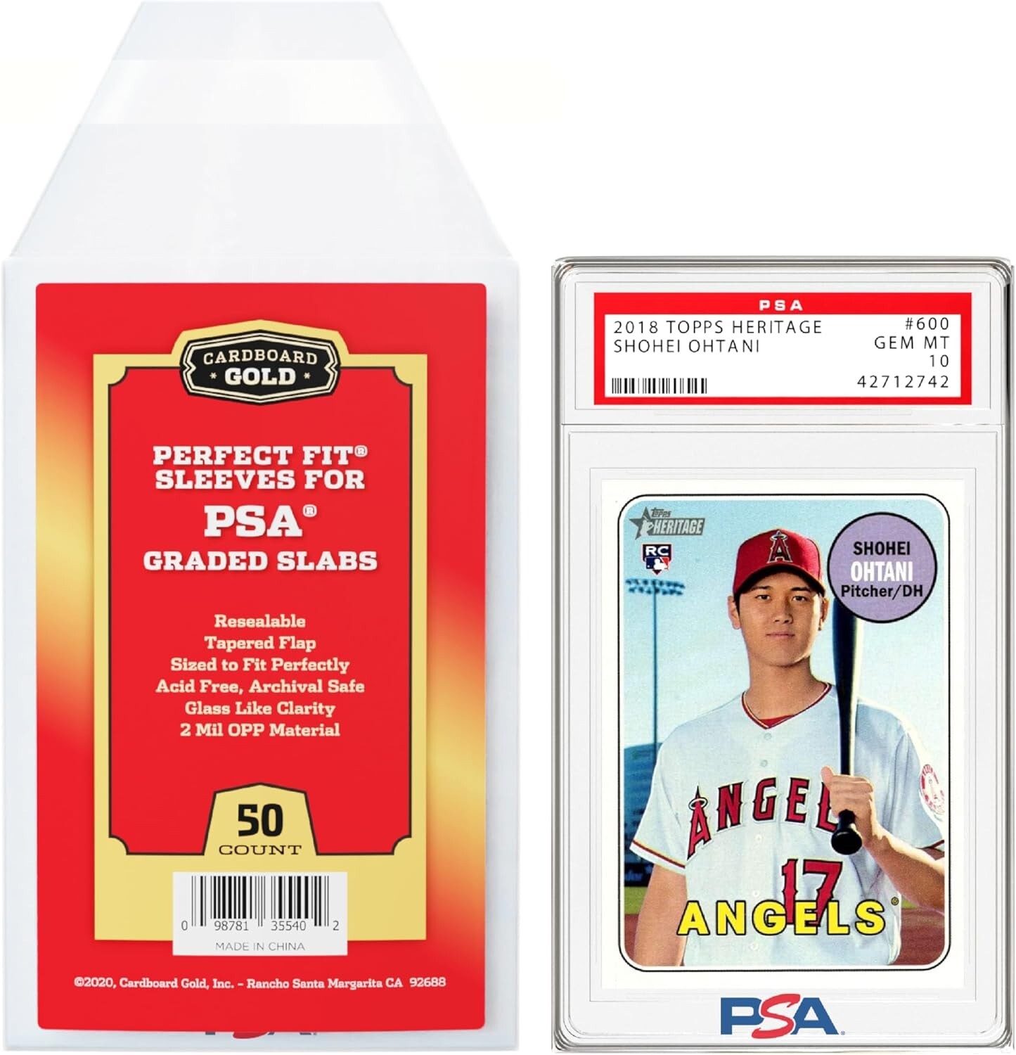 2500 CBG Max Pro Perfect Fit Graded Card Sleeves Snug Fit PSA Size Super Clear