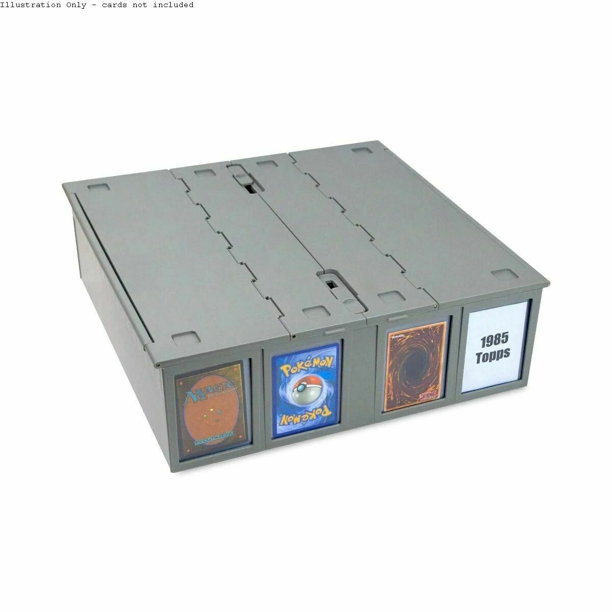 BCW Gray Plastic 3200 Count Collectible Baseball Trading Card Storage Bin
