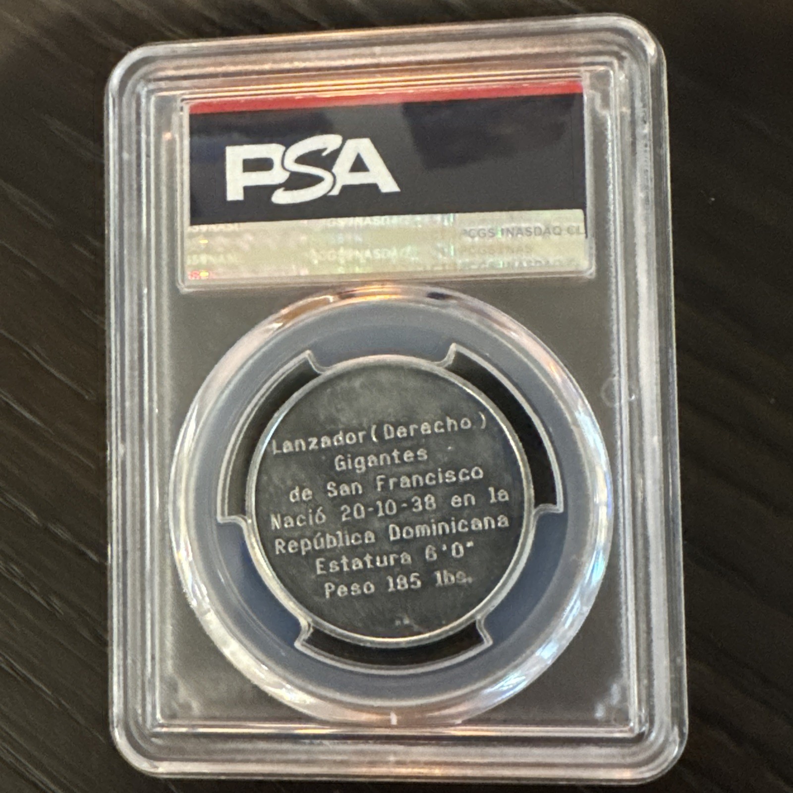 1972 Esso Oil Latin Coins Juan Marichal – PSA 6