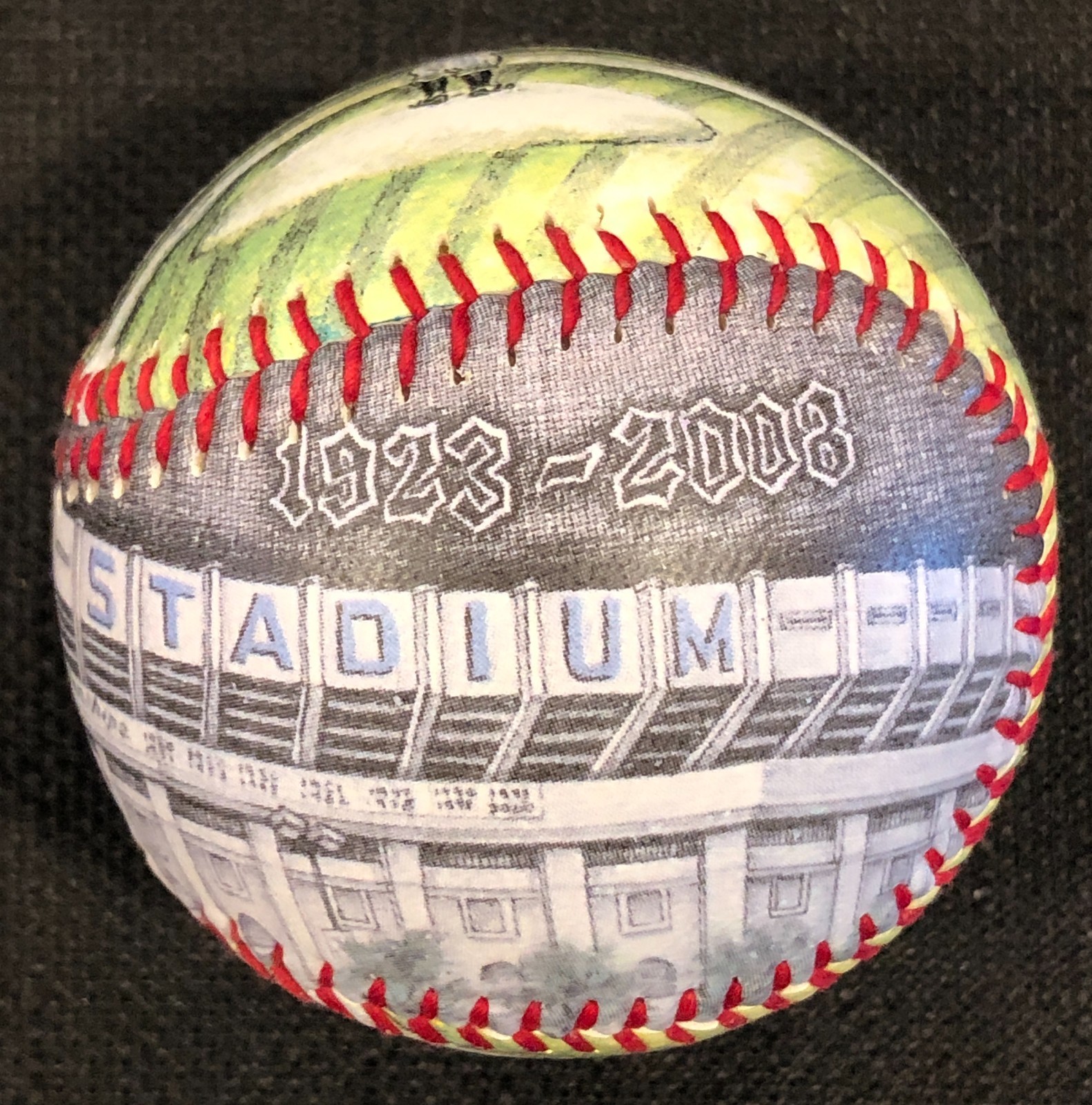 New York Yankee Stadium Final Game 2008 Unforgettaballs Memorabilia Art Baseball
