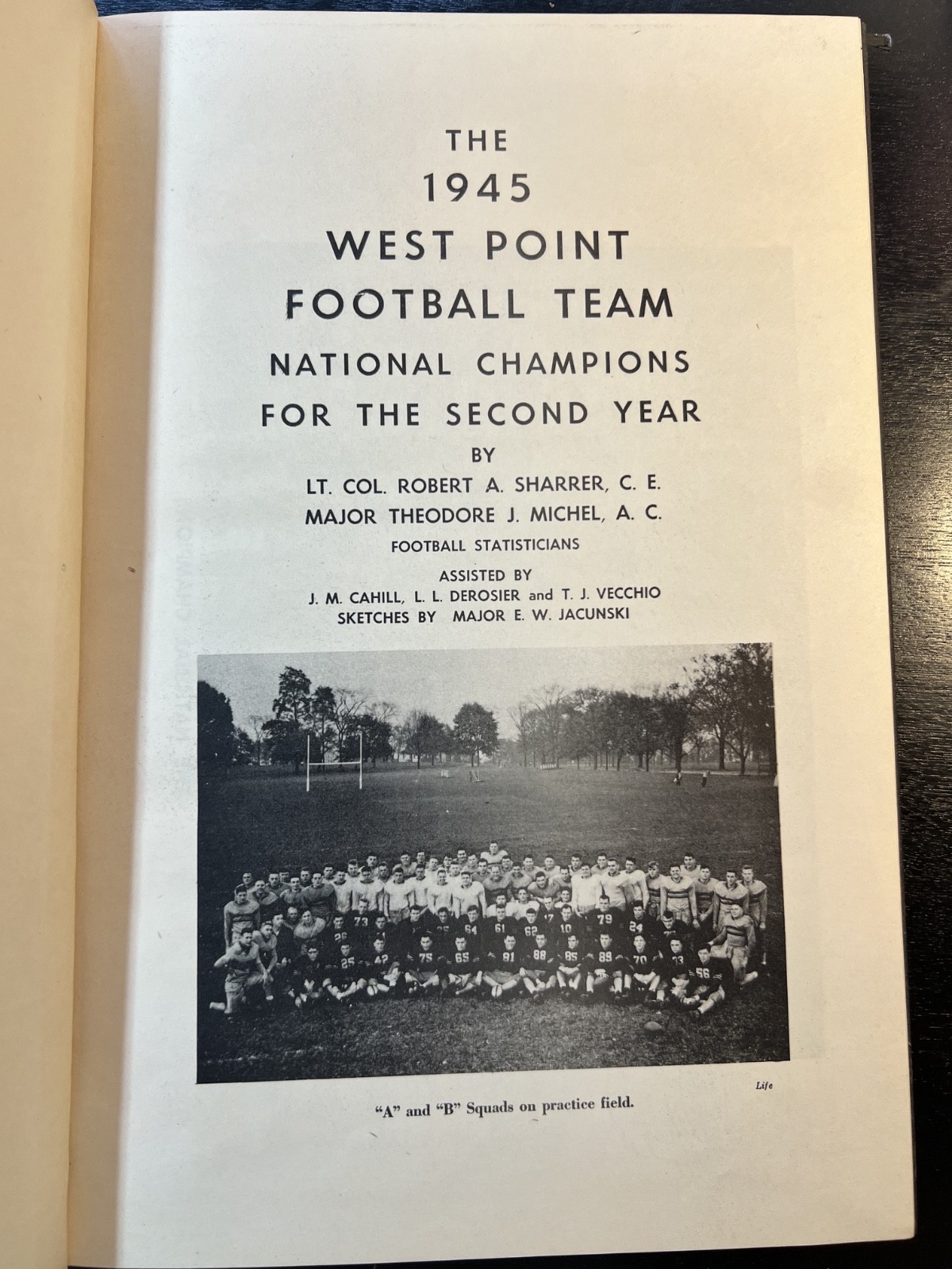 1945 ARMY WEST POINT FOOTBALL NATIONAL CHAMPIONSHIP BOOK LIMITED TO 200 COPIES