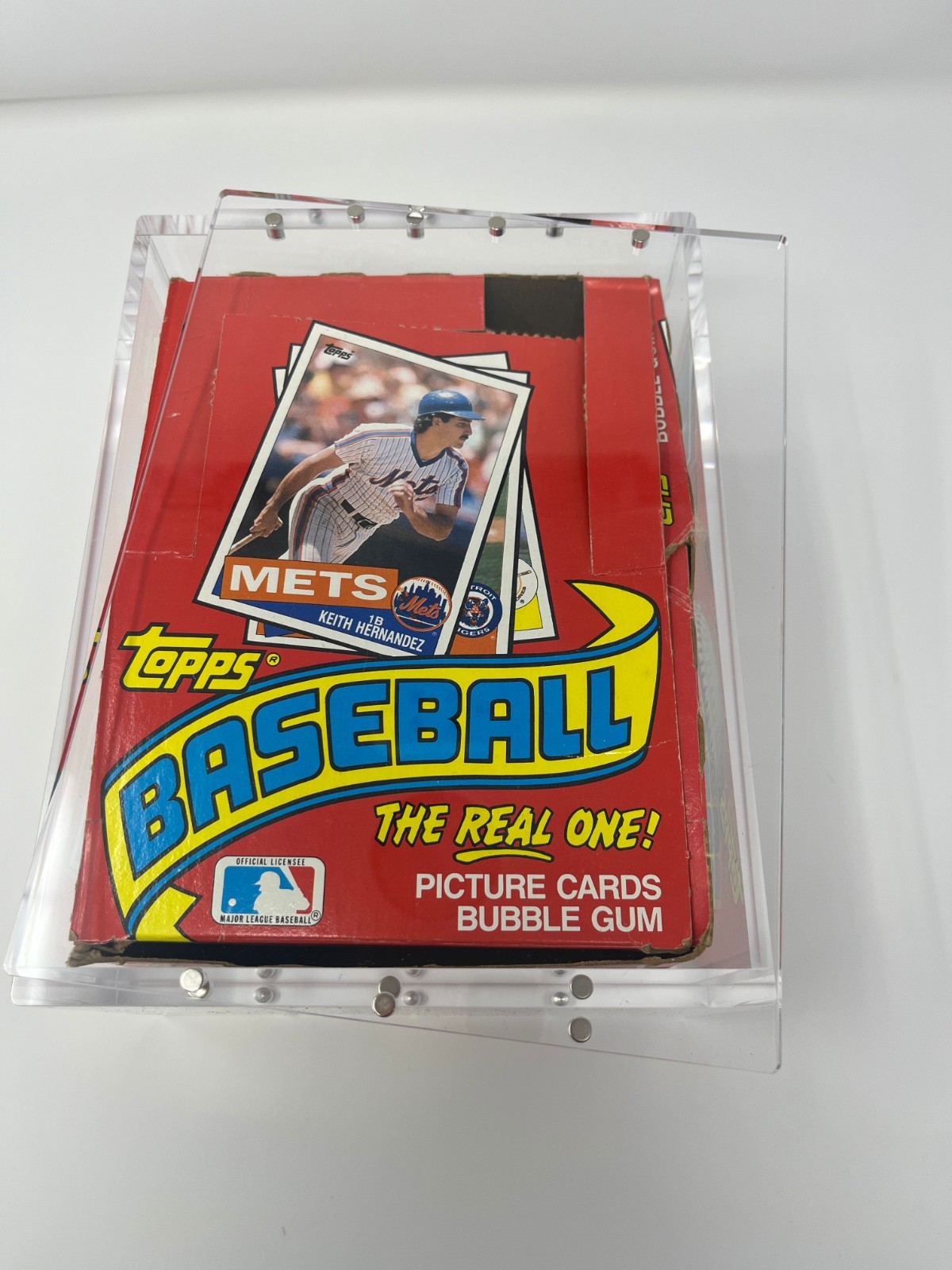 Premium Acrylic Display Case Magnetic Lid FITS 1985 Topps Baseball Wax Hobby Box