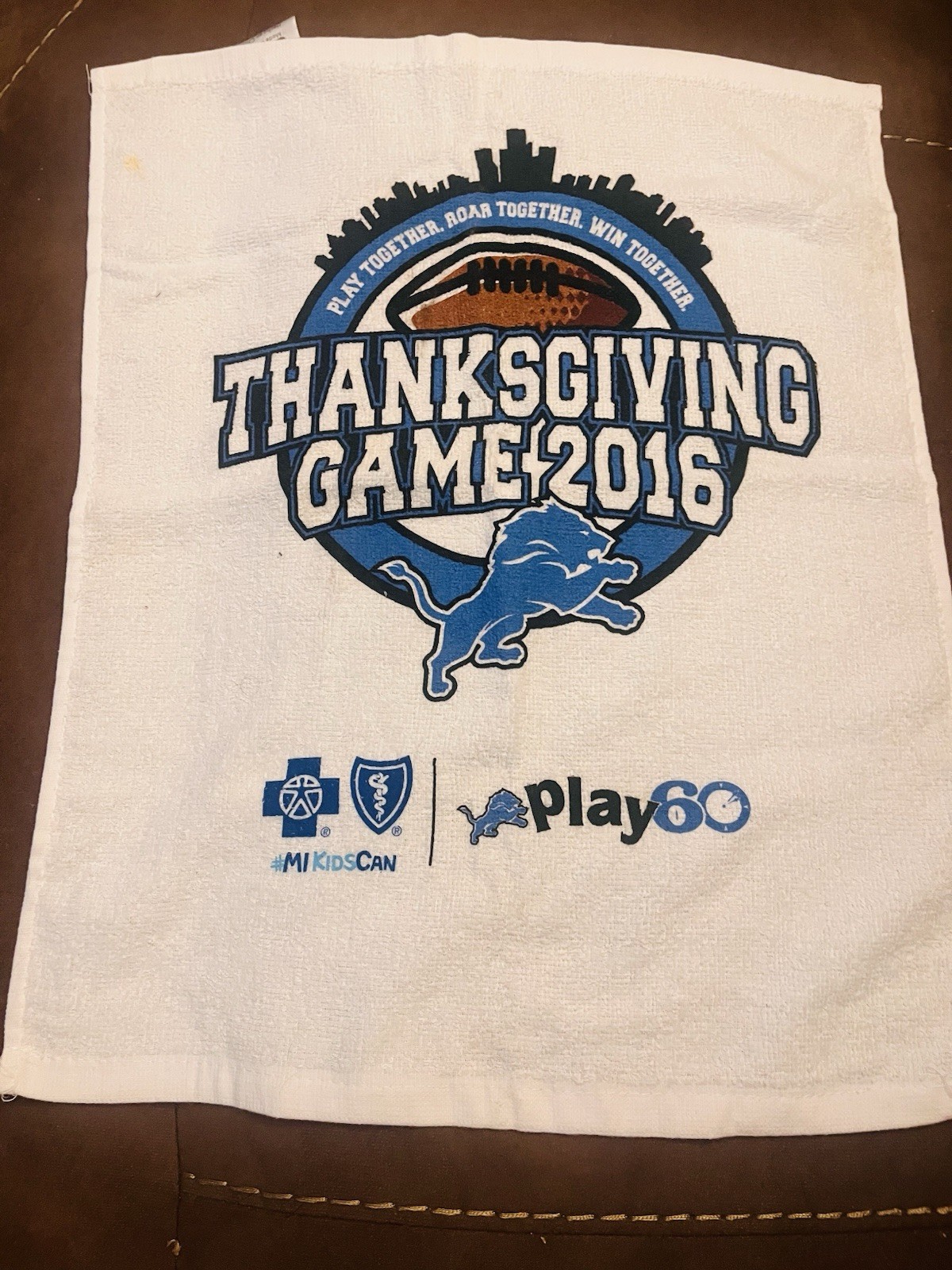 NFL Detroit Lions Play60 2016 Thanksgiving rally towel
