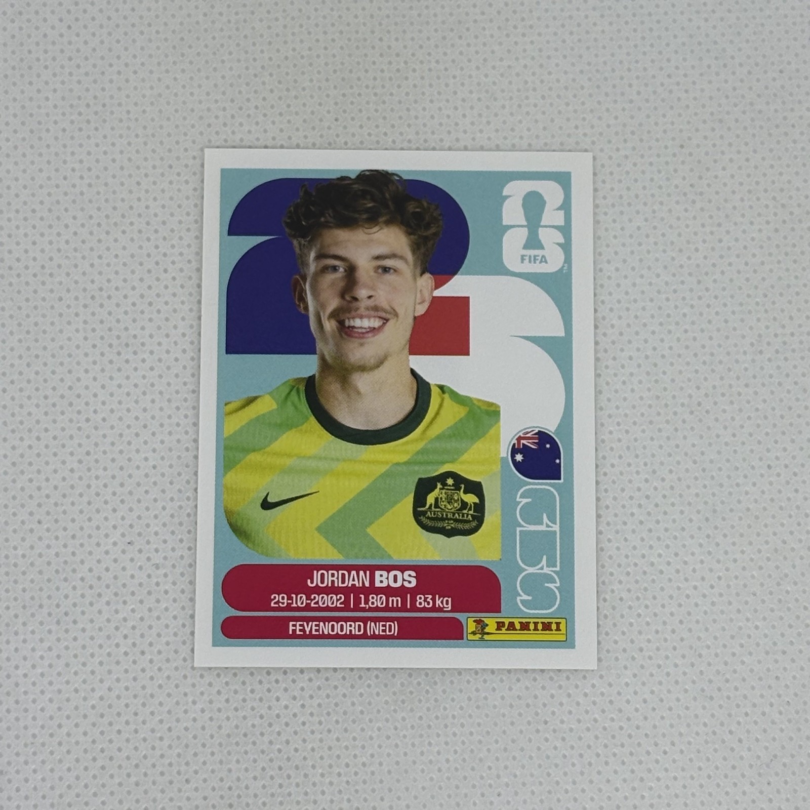 2026 Panini FIFA World Cup | Jordan Bos Australia AUS 6 | Sticker!