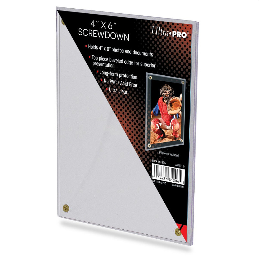 (NEW) Ultra Pro 4″ x 6″ Screw Down Card Photo Display Case, Quality Ultra Clear
