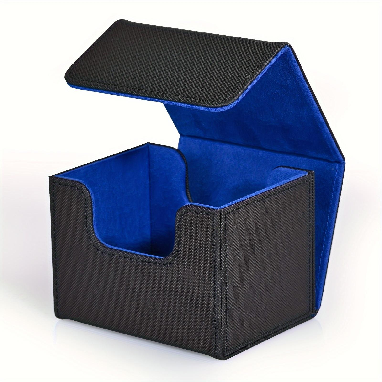 PU Leather Card Deck Box Magnetic Case Holds 100 Sleeved TCG Game Cards