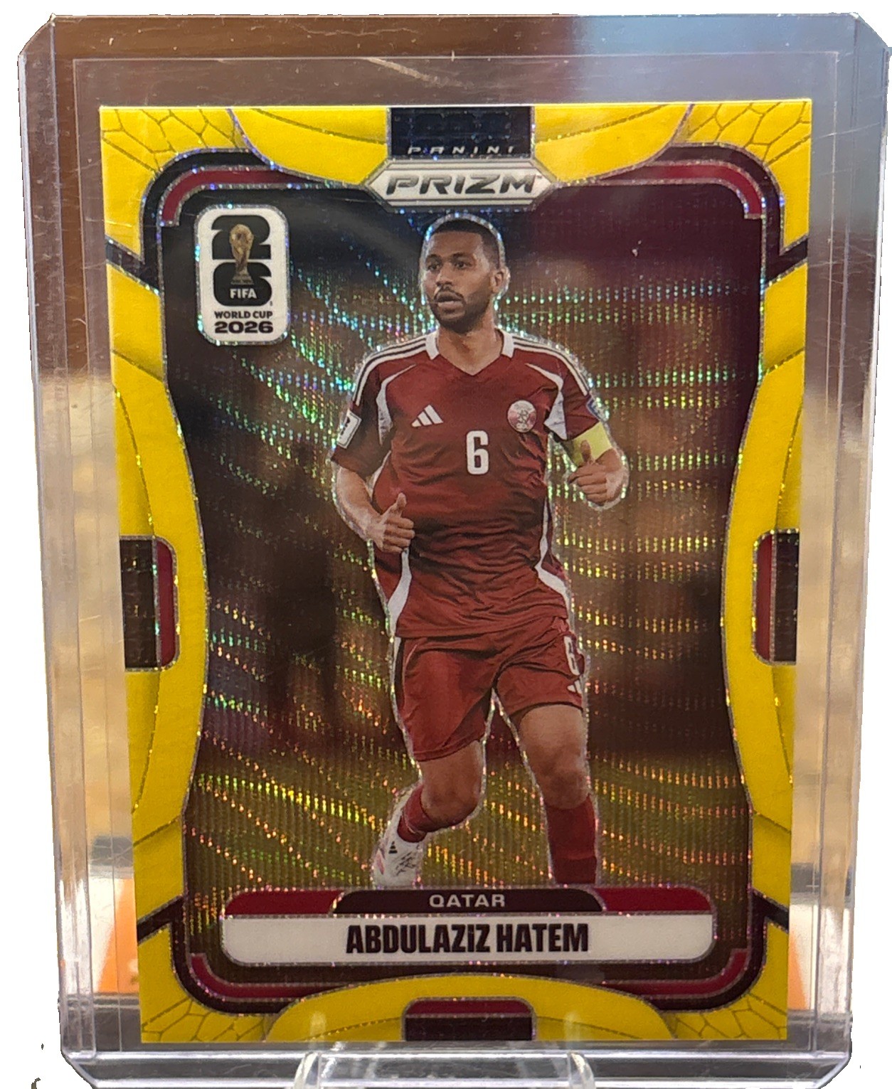 2026 Prizm World Cup Abdulaziz Hatem Yellow Prizm /180 QATAR