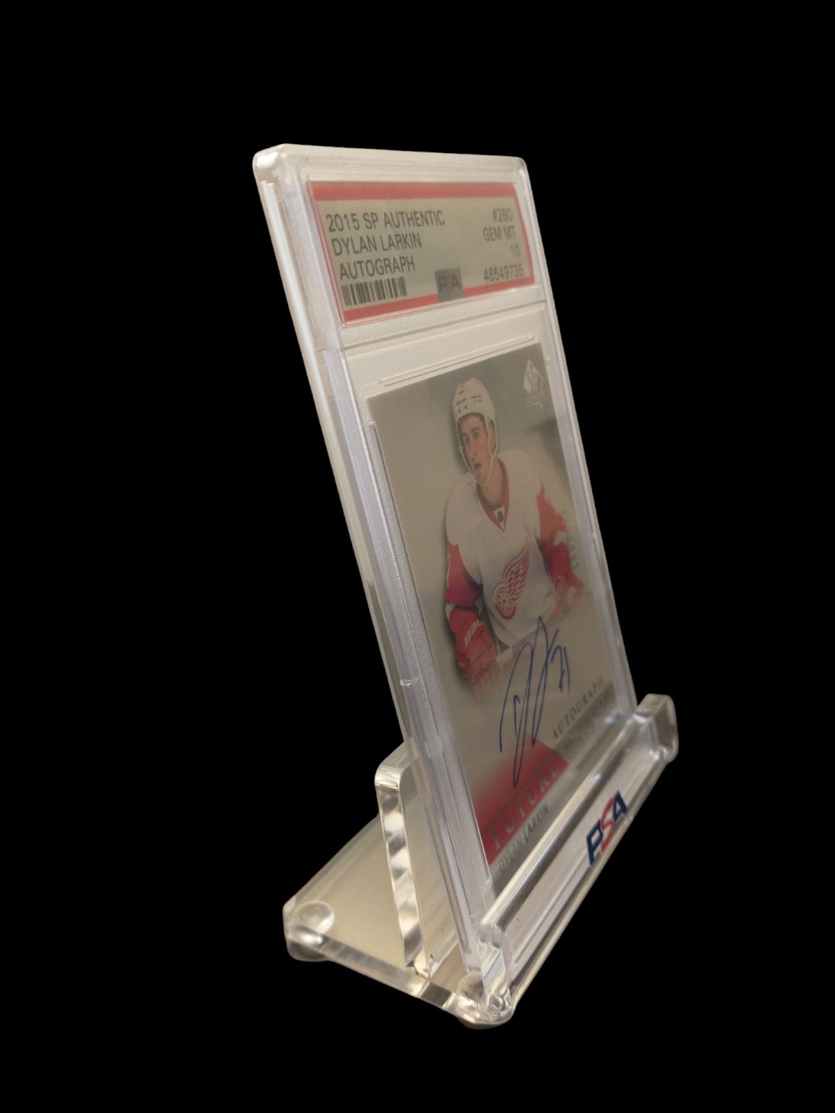 PSA ACRYLIC DISPLAY STAND WITH LOGO FOR GRADED SLAB W/ RUBBER PADS