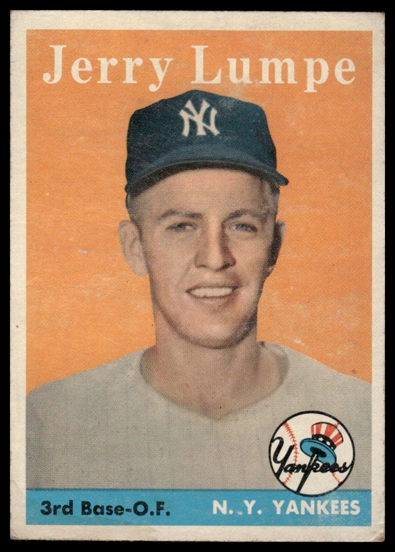 1958 Topps Jerry Lumpe #193 Rookie New York Yankees – Excellent