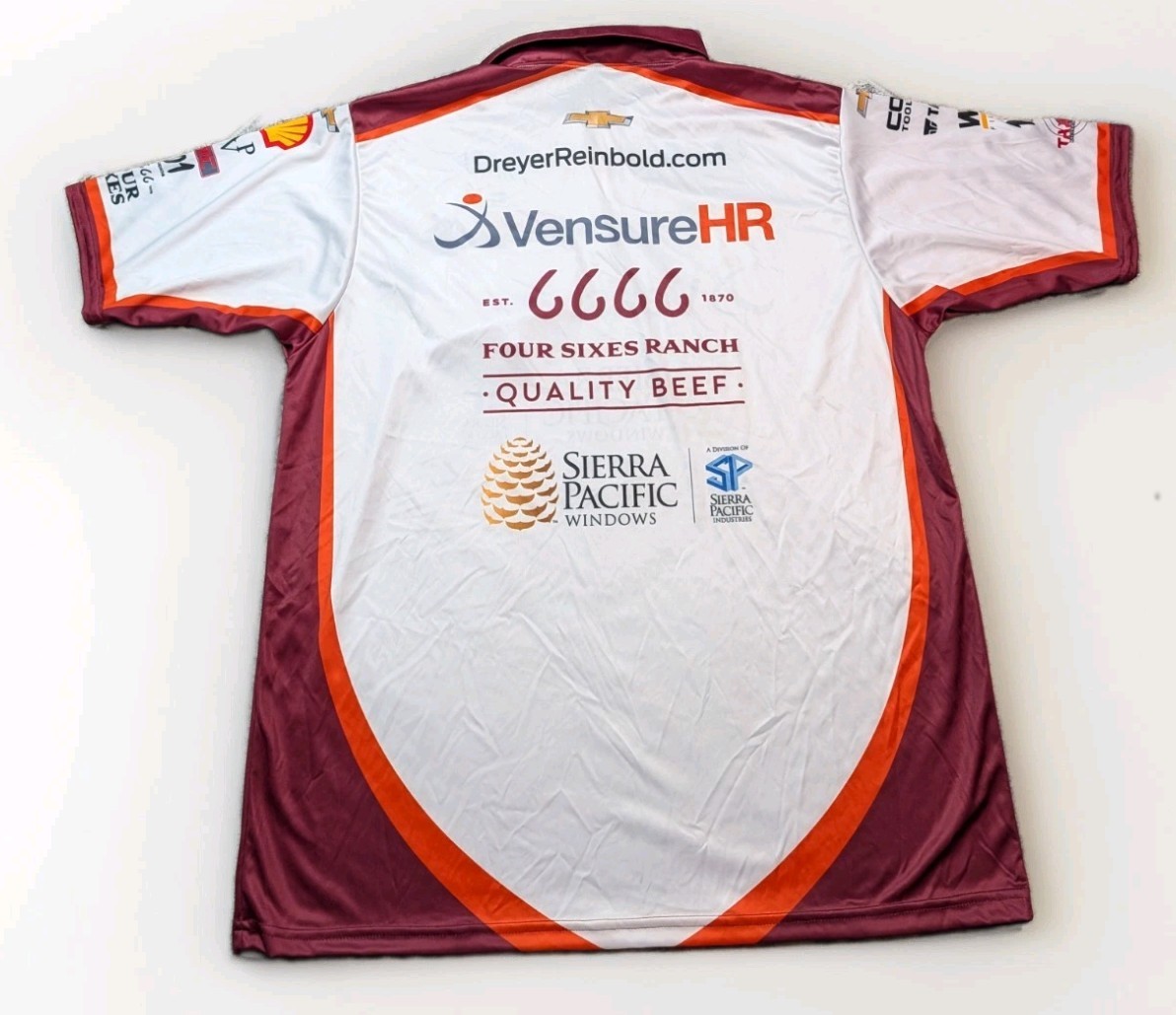 2024 Indy 500 Ryan Hunter-Reay Crew Shirt Size XL Four Sixes Racing IndyCar