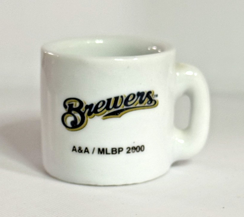 Milwaukee Brewers Vintage Mini 1 inch Mug Ceramic 2000 MLB Baseball USED