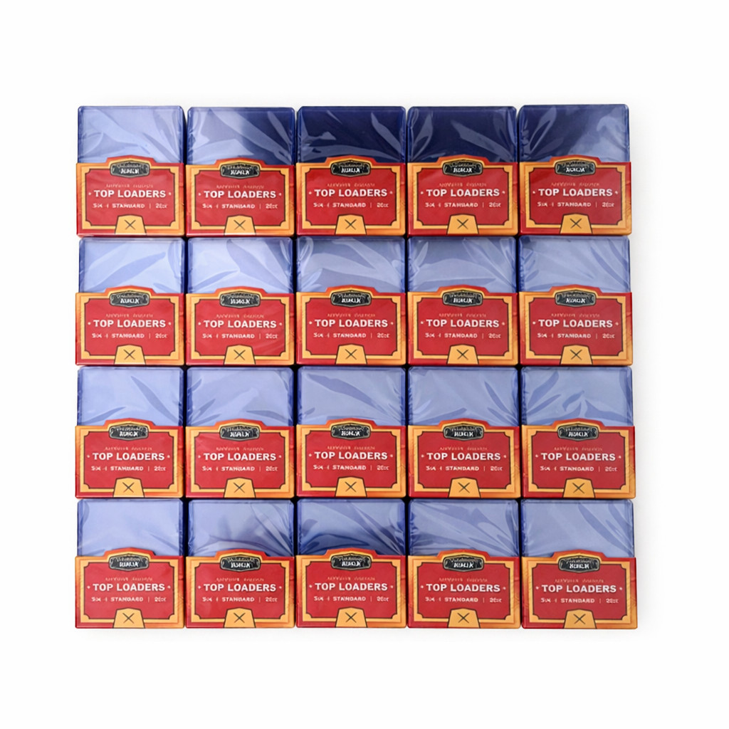 20 packs – 500 Cardboard Gold Standard Card Sized Toploaders 35pt. with Sleeves