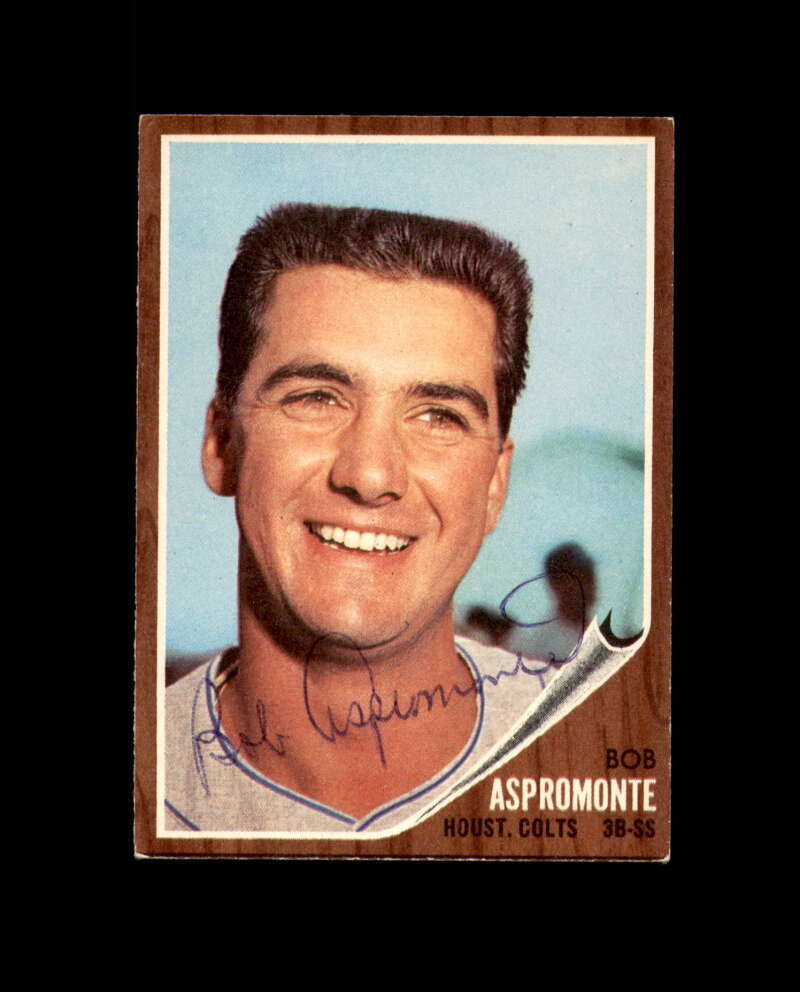 Bob Aspromonte Signed Authentic 1962 Topps Houston Colts Autograph