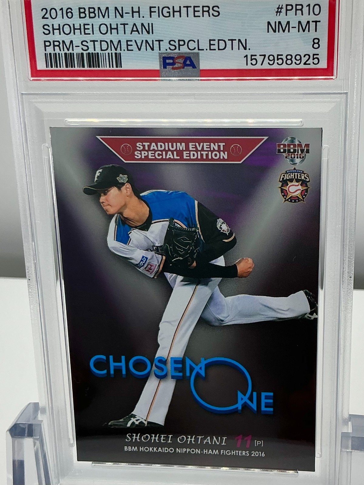 SHOHEI OHTANI 2016BBM N-H.FIGHTERS PROMO-STDM.EVNT.SPCL.EDTN #PR10 PSA9!POP10!RC