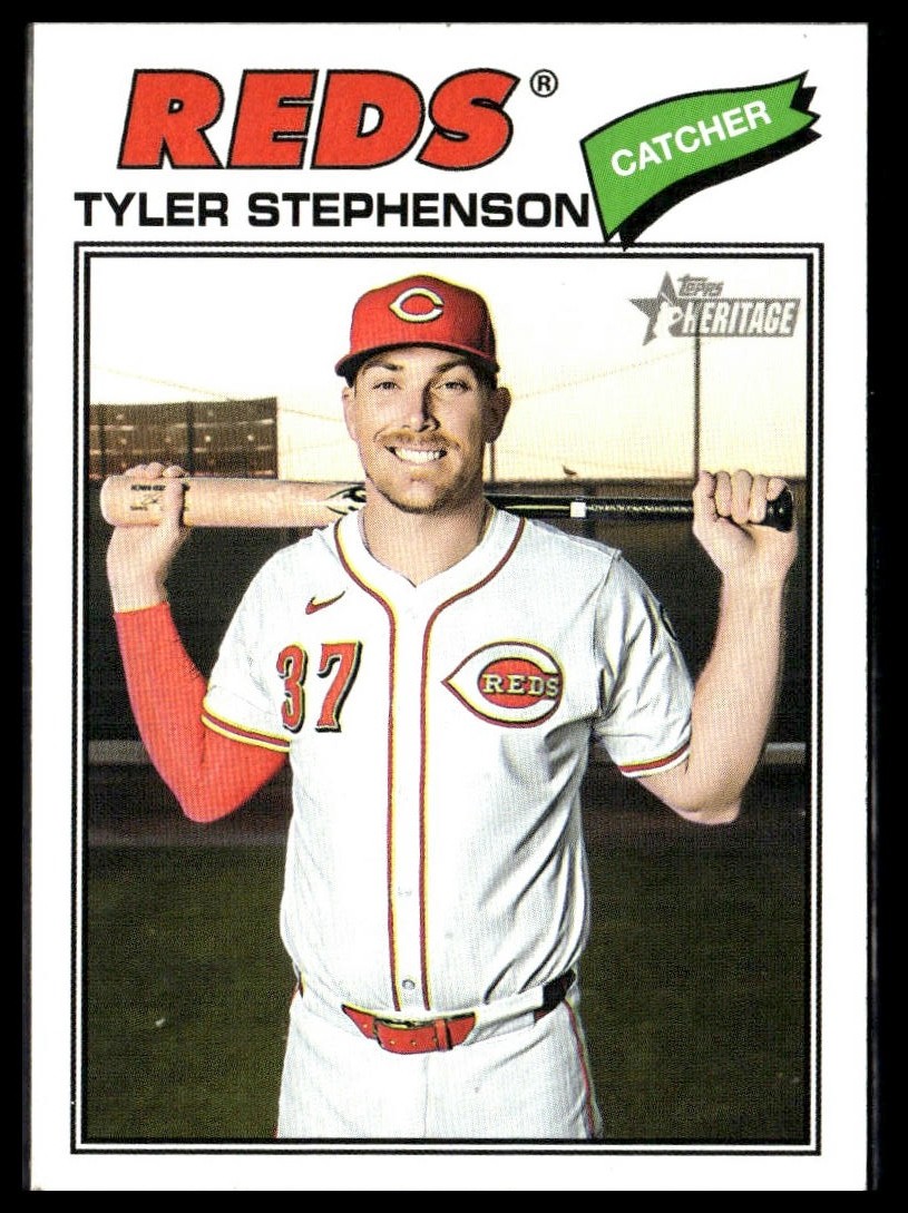 2026 Topps Heritage 138 Tyler Stephenson Cincinnati Reds Short Print SP
