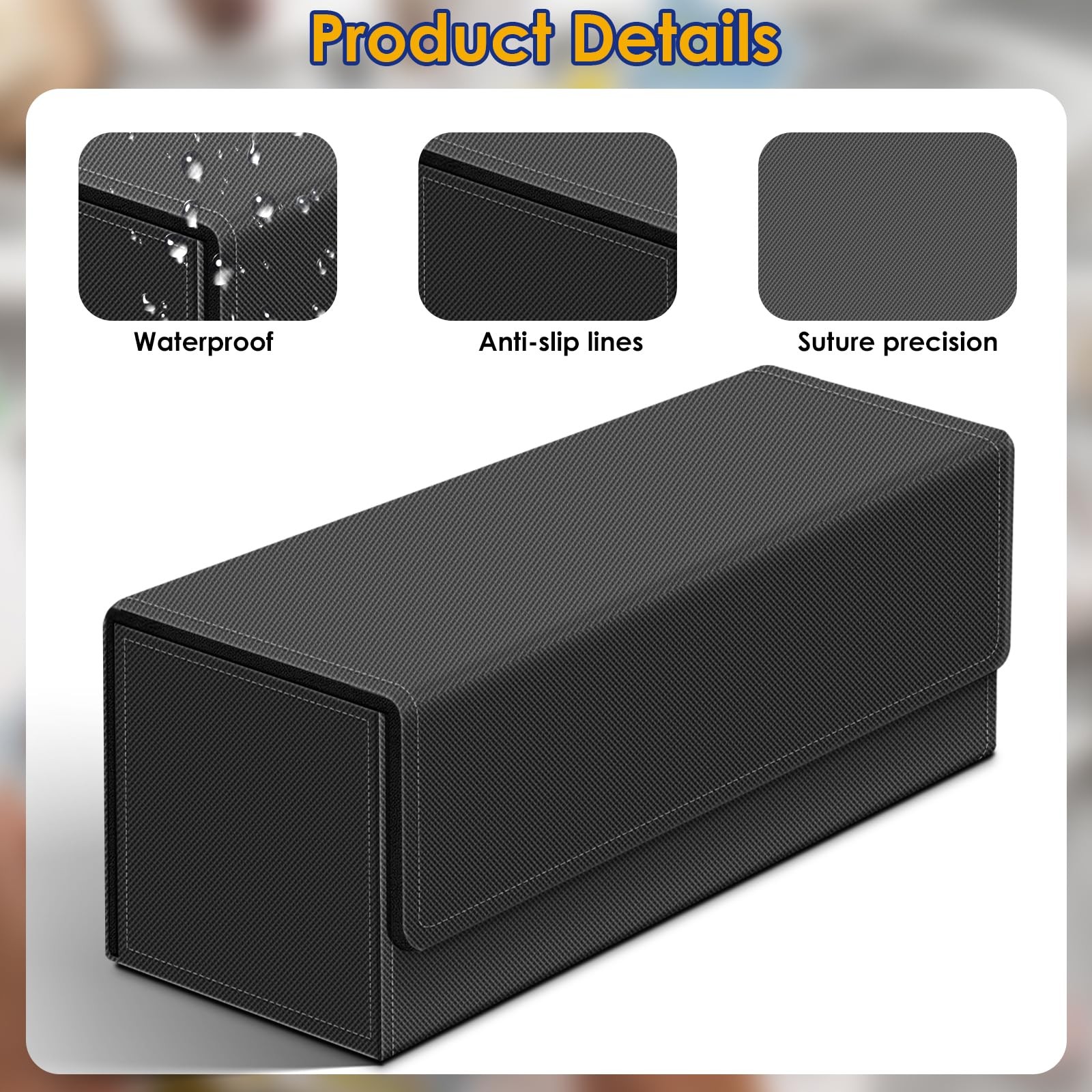 600 Card Deck Case for Trading, Leather Magnetic Closure Commander Storage Bo…