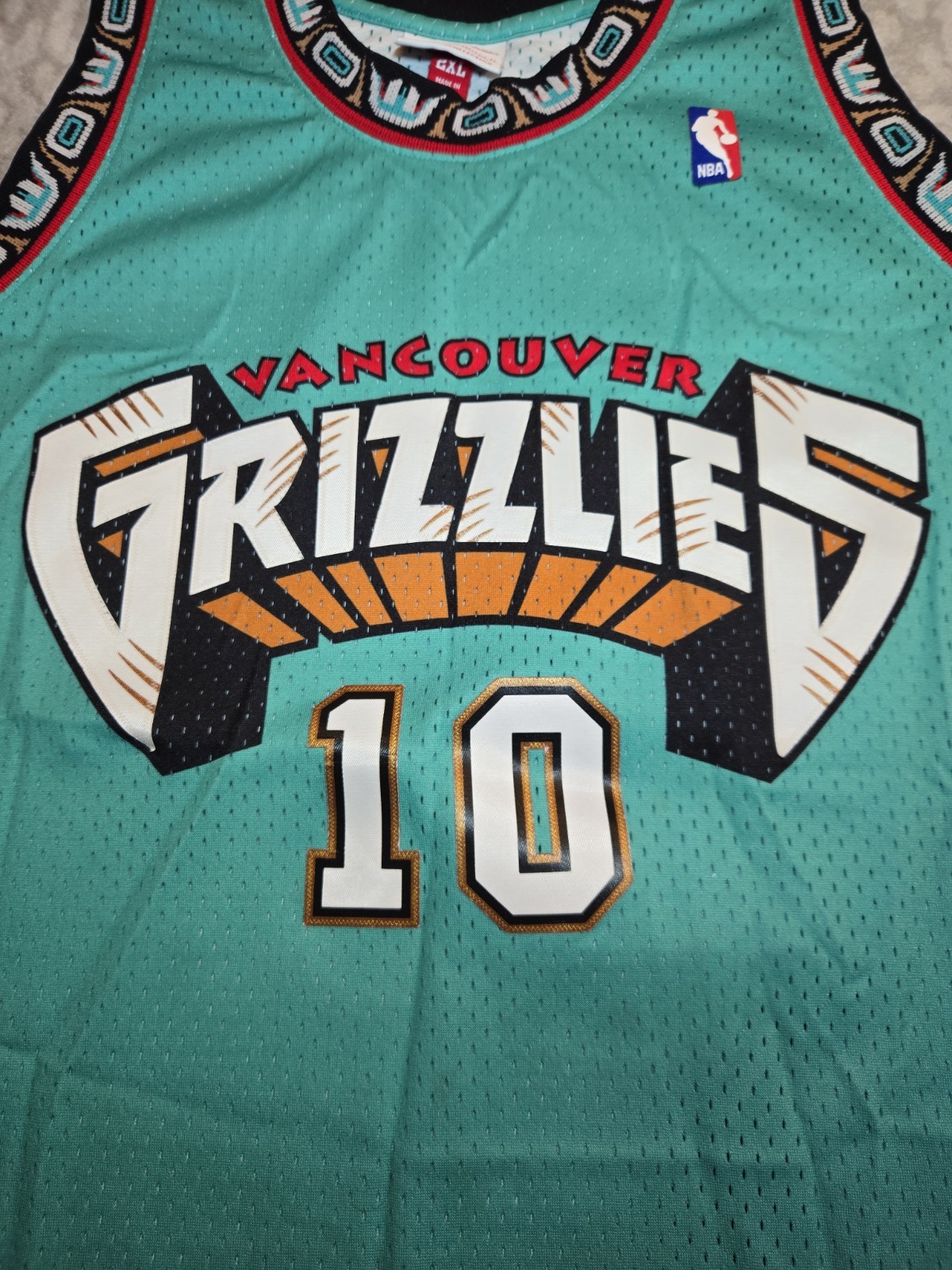 Mitchell & Ness Mike Bibby #10 Vancouver Grizzlies Swingman Jersey XXL NBA Teal