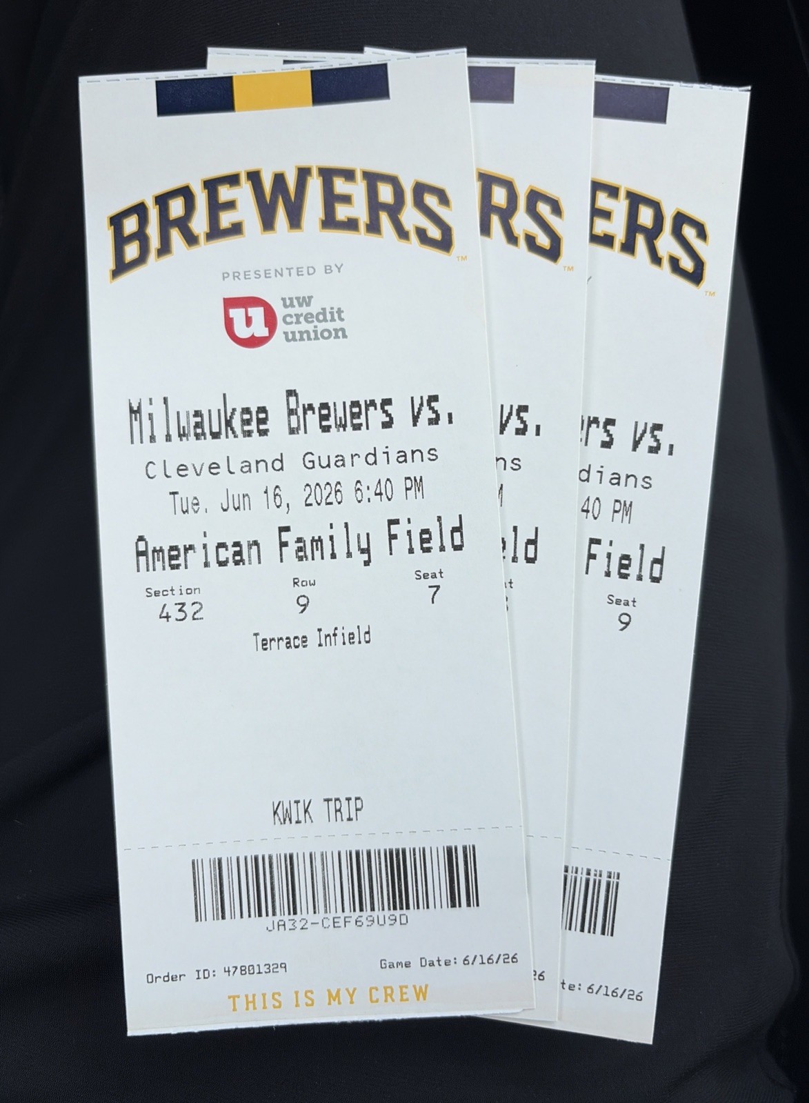 Cooper Pratt MLB Debut Ticket IN HAND Milwaukee Brewers Star Prospect 6/16/2026