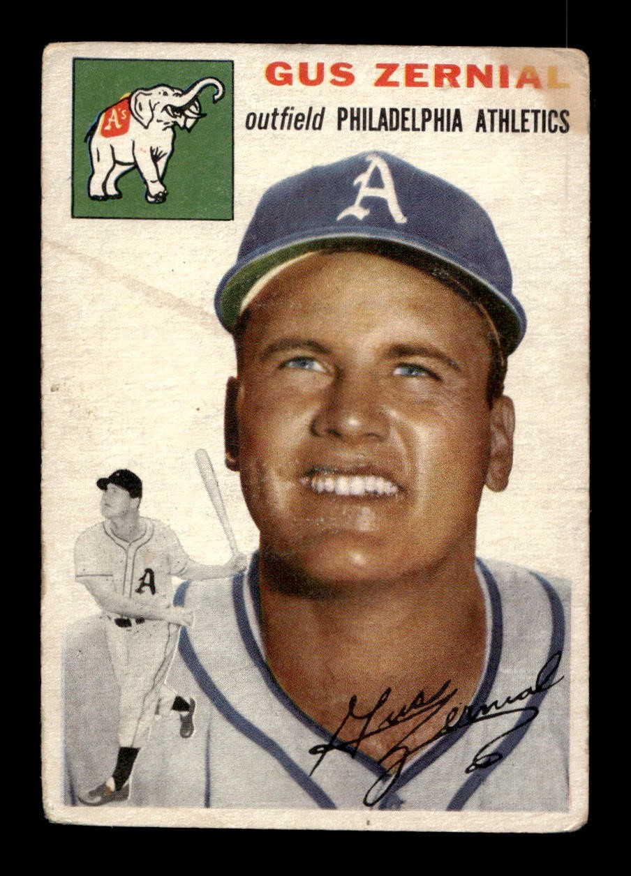 1954 Topps #2 Gus Zernial A’s GOOD *z3